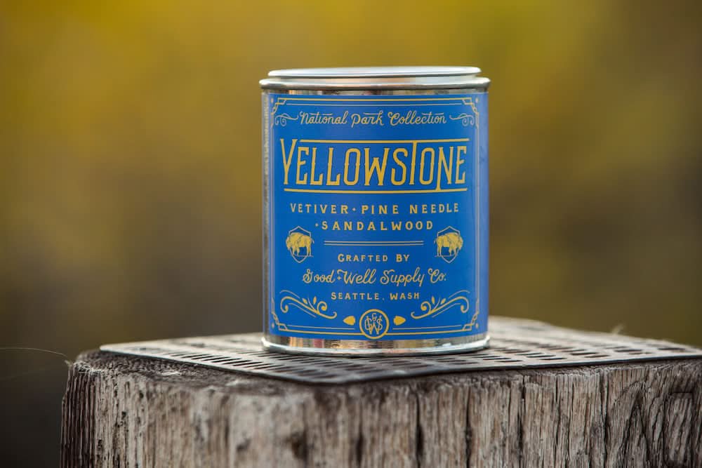 Good & Well Supply Co Candles Yellowstone National Park Candle