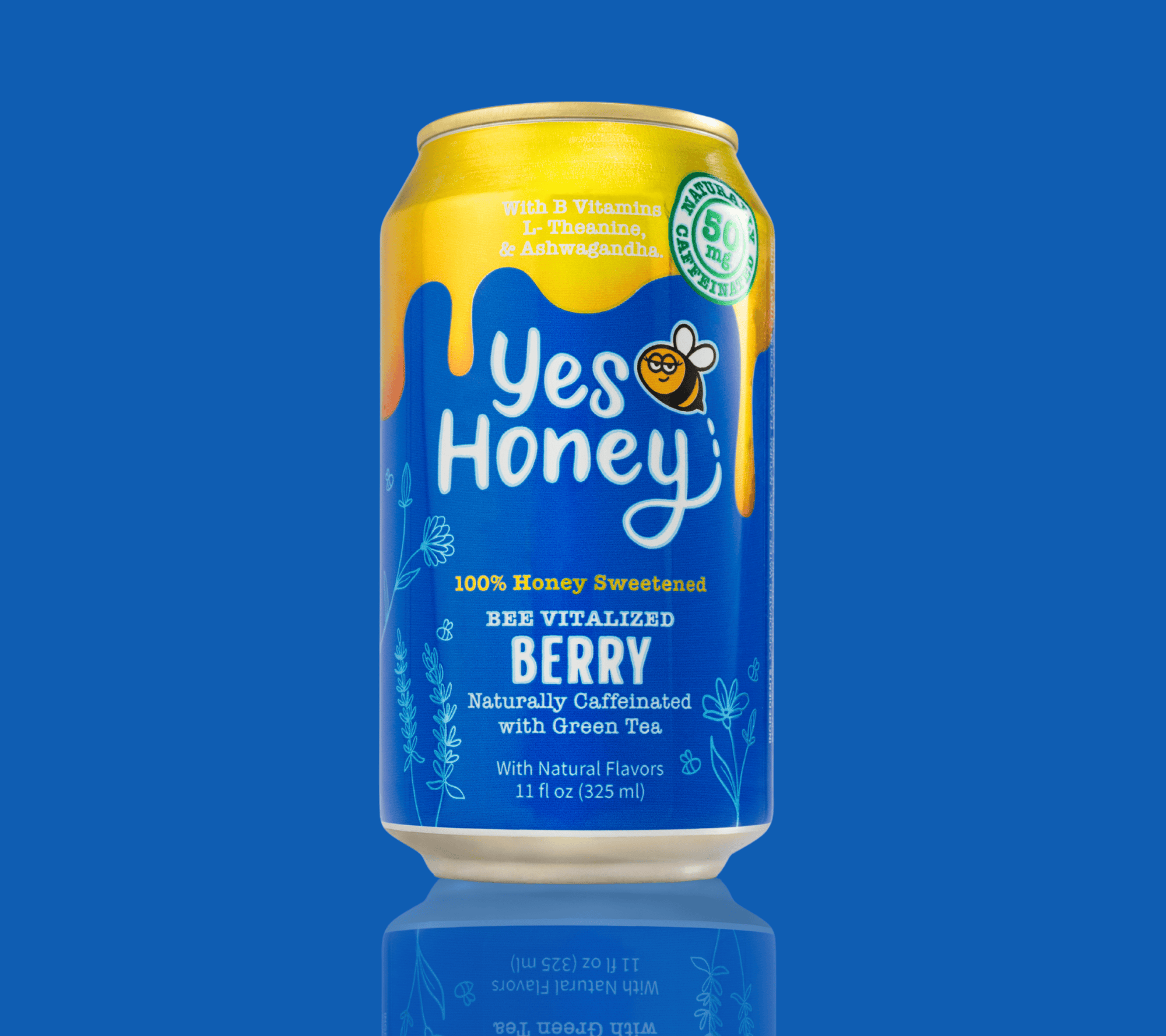 Yes Honey Drink Bee Vitalized Sparkling Honey Sweetened Berry Tea