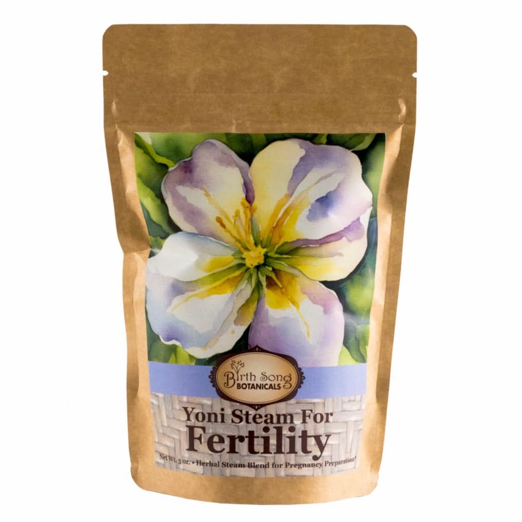 Birth Song Botanicals Co. Yoni steam Yoni Steam for Fertility* Organic Herbal Vaginal Steaming Blend to Support Fertility and Womb Health, V Steam Herb, Vaginal and Uterine Care 3 oz.