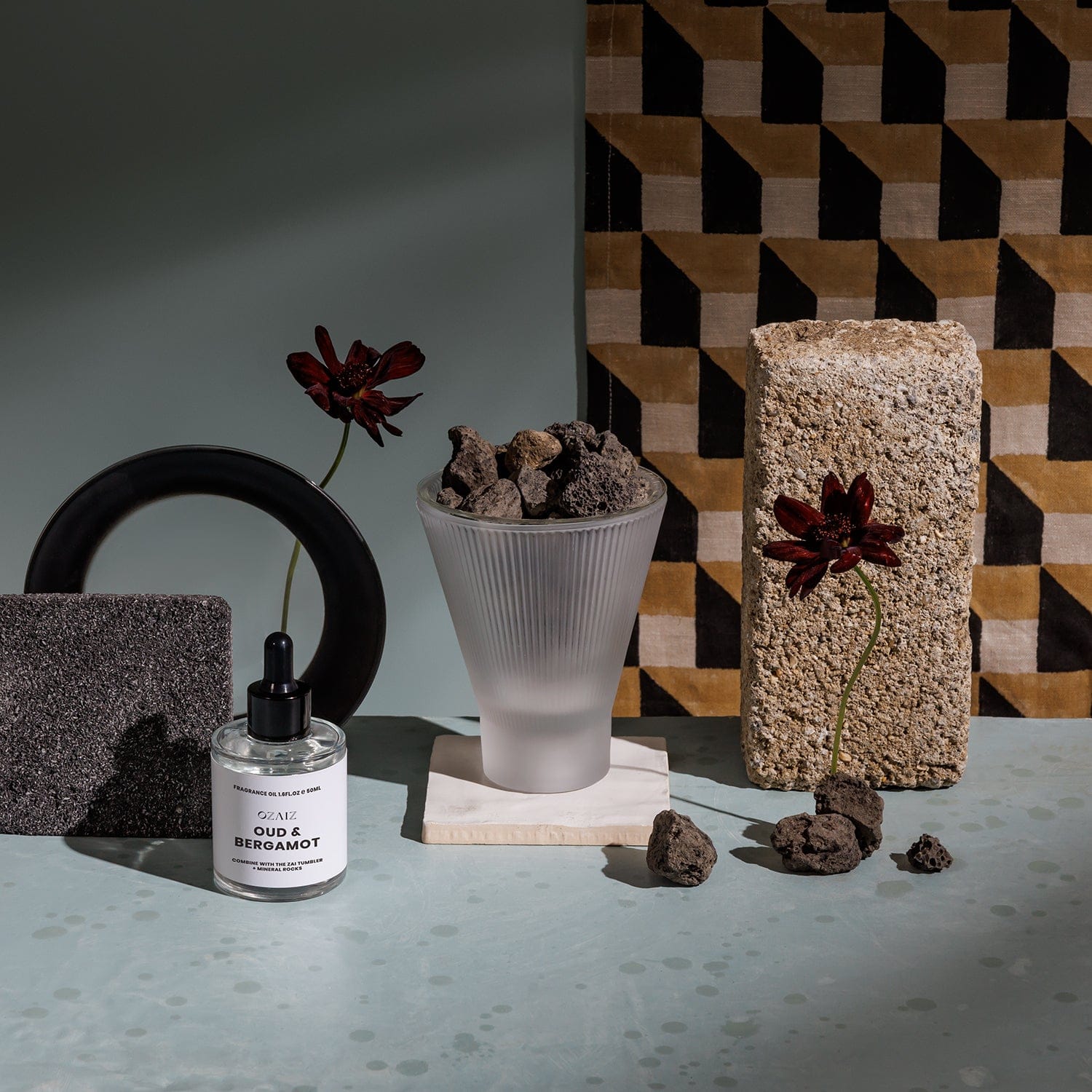 OZAIZ Lava Rock Diffuser Frosted / Fig & Flowers ZAI Lava Rock Diffuser - Fig & Flowers