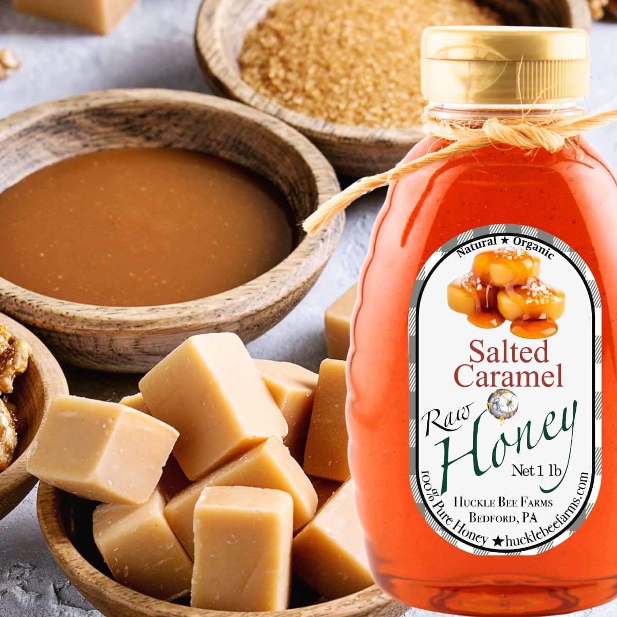 Huckle Bee Farms LLC Honey A Fall Favorite Salted Caramel Honey