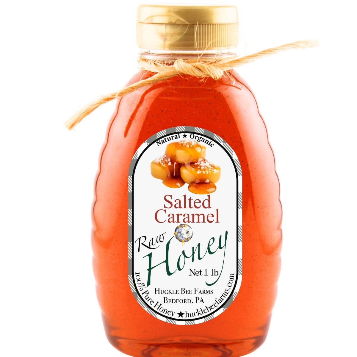 Huckle Bee Farms LLC Honey 1/2 Lb Bottle - $10 A Fall Favorite Salted Caramel Honey
