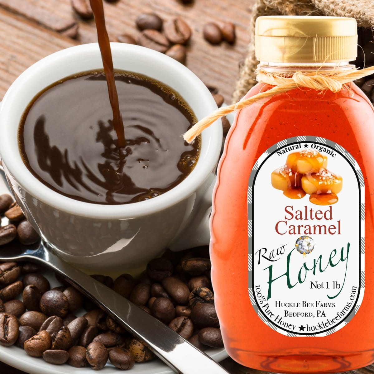 Huckle Bee Farms LLC Honey A Fall Favorite Salted Caramel Honey