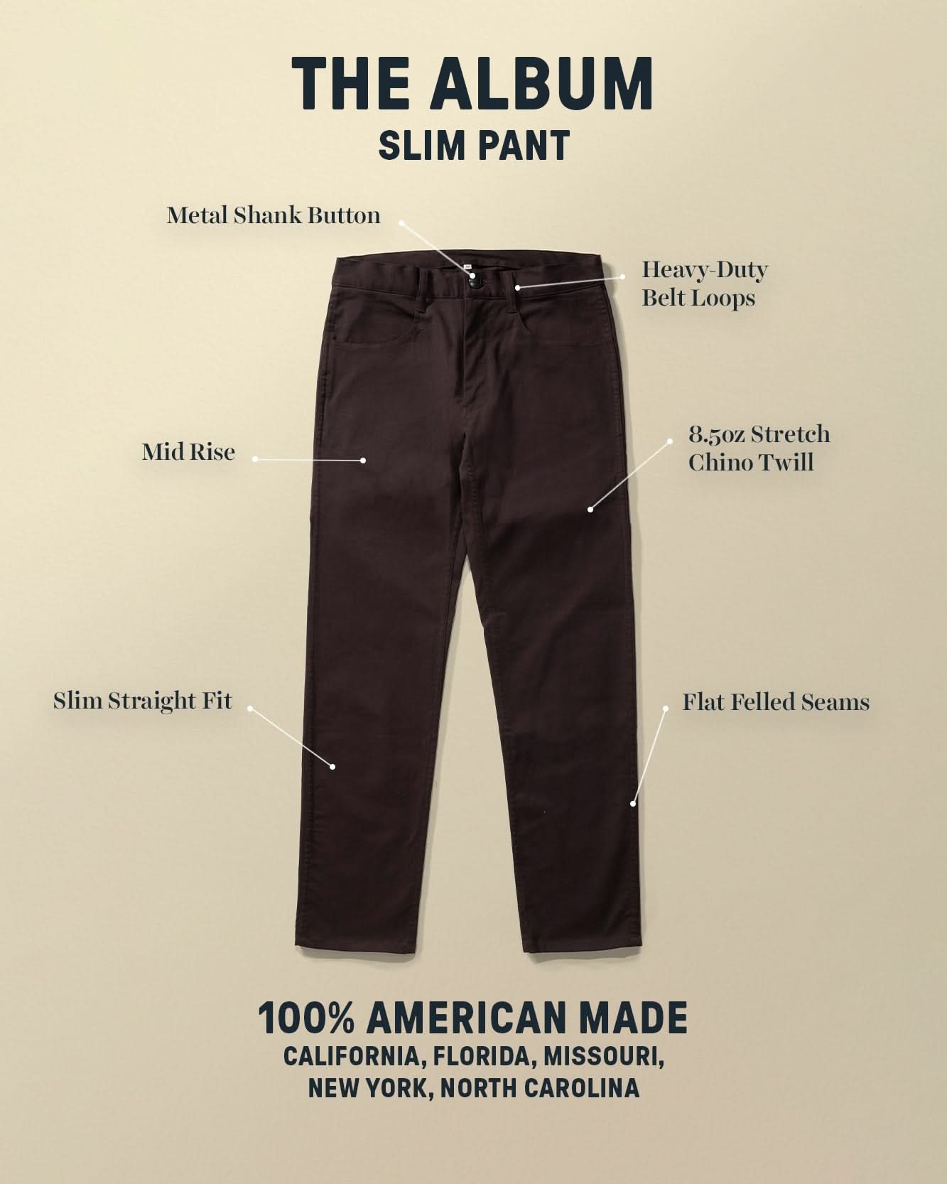 Album Slim Pant - My American Goods