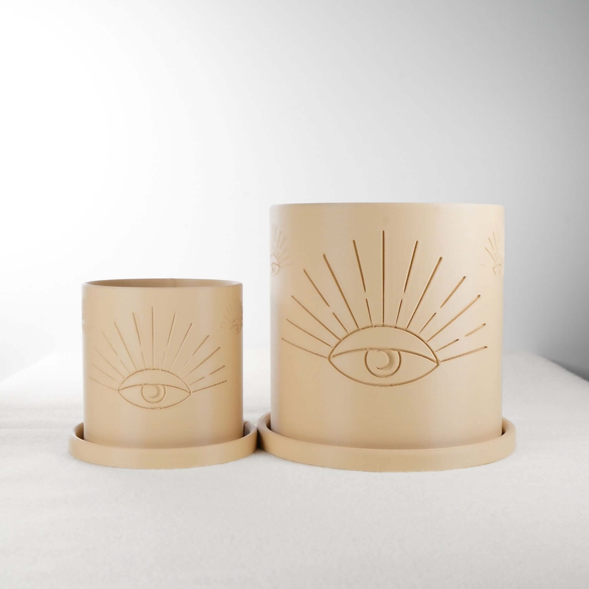 Rosebud HomeGoods Pots & Planters Beige / 4 / Without Drip Tray All-Seeing Eye Planter
