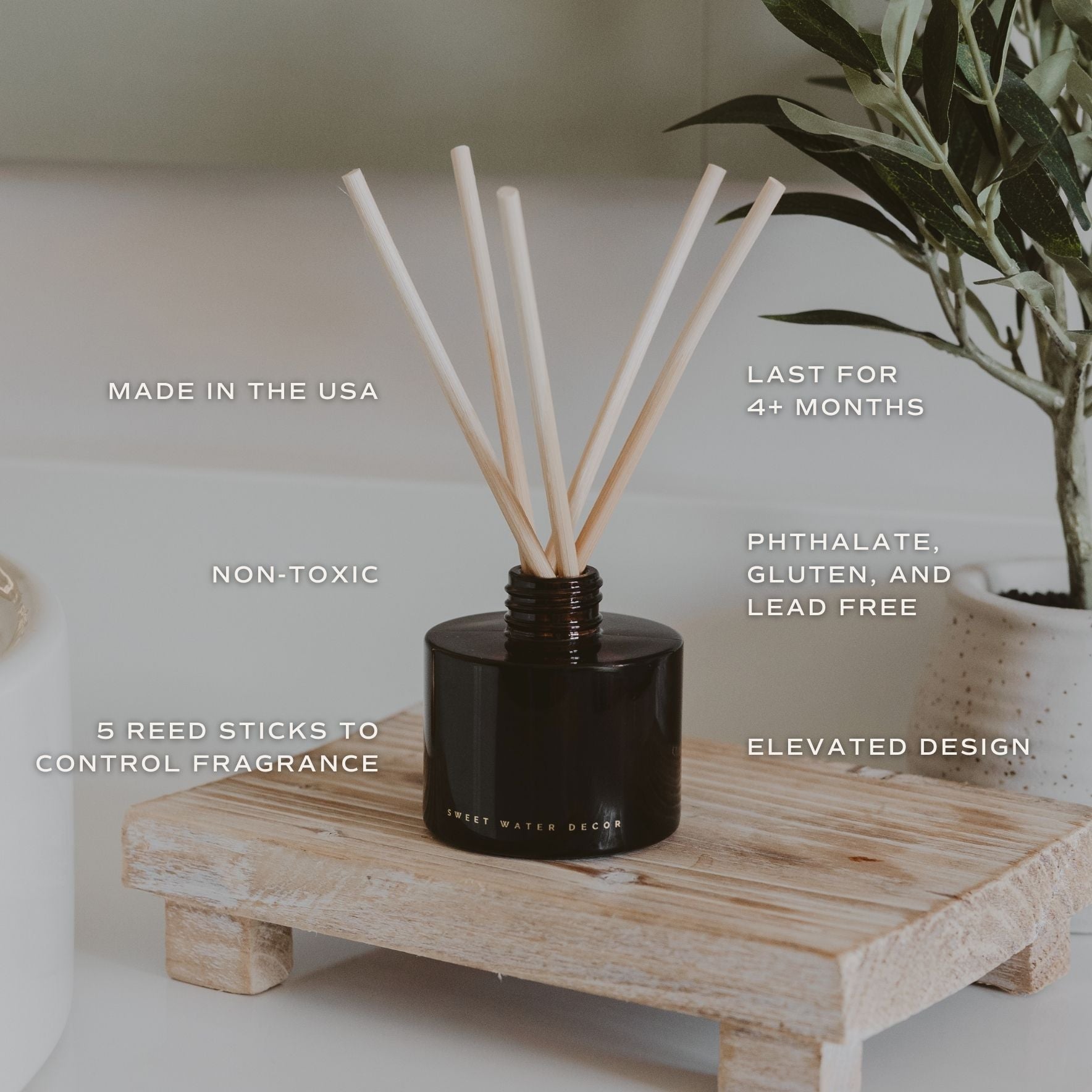 Pumpkin Spice Amber Tinted Glass Jar Reed Diffuser