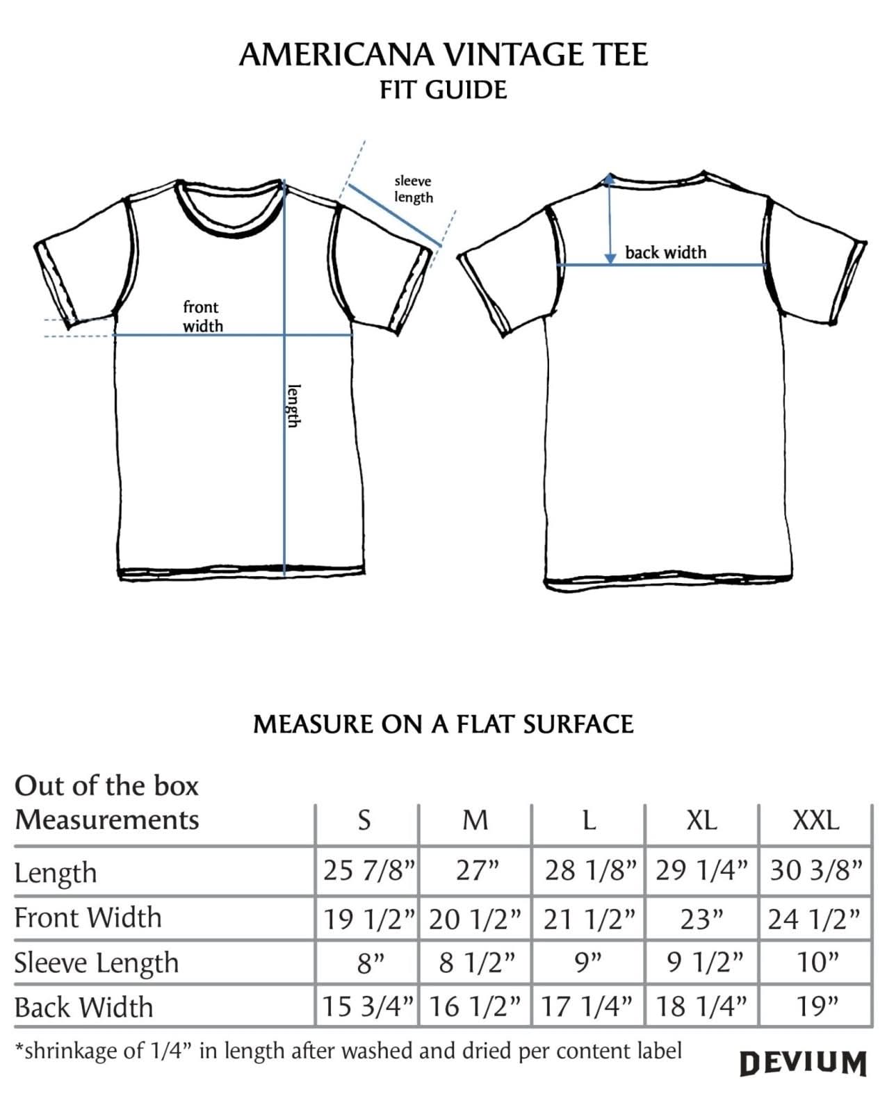 Americana Vintage Tee - Russell Surfboards x Devium - My American Goods