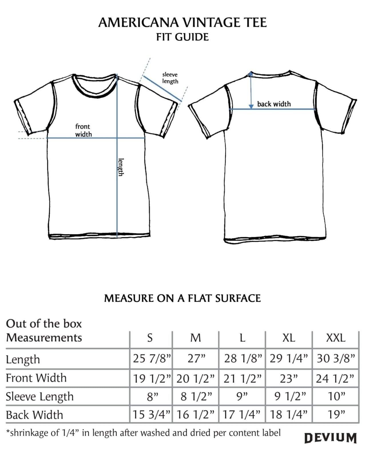 Americana Vintage Tee - Russell Surfboards x Devium - My American Goods