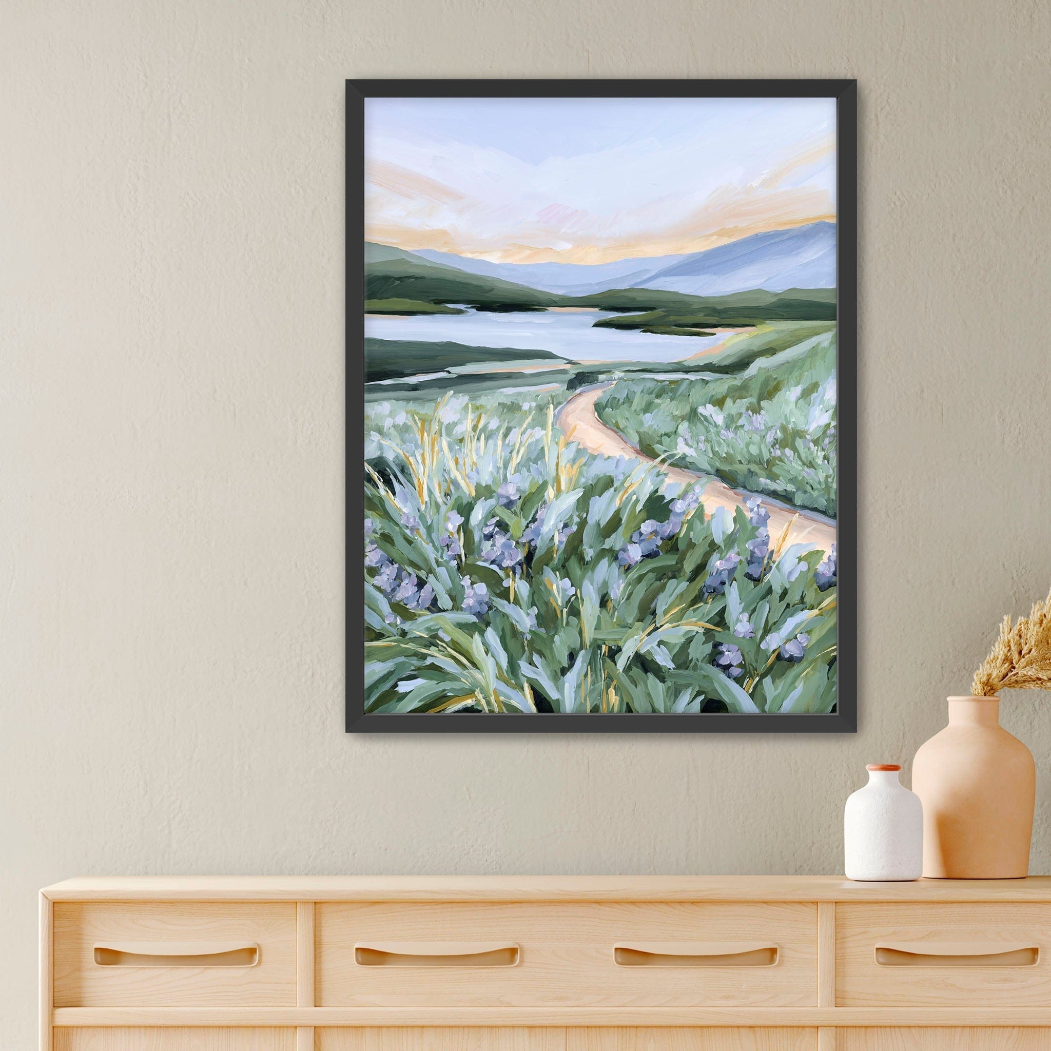 Katie Garrison Art Print Paper Print / 5x7 in / Black Frame "Among the Wildflowers" Art Print