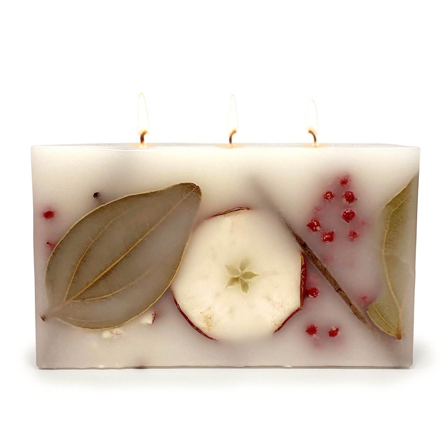 Harvest Cider 3 Wick Brick Botanical Candle - My American Goods