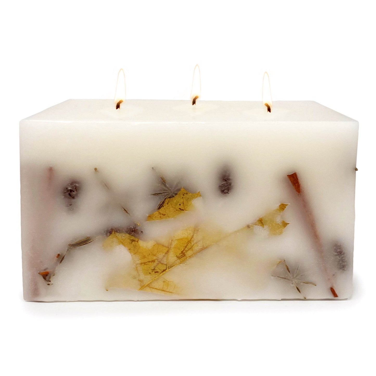Harvest Oak 3 Wick Brick Botanical Candle - My American Goods