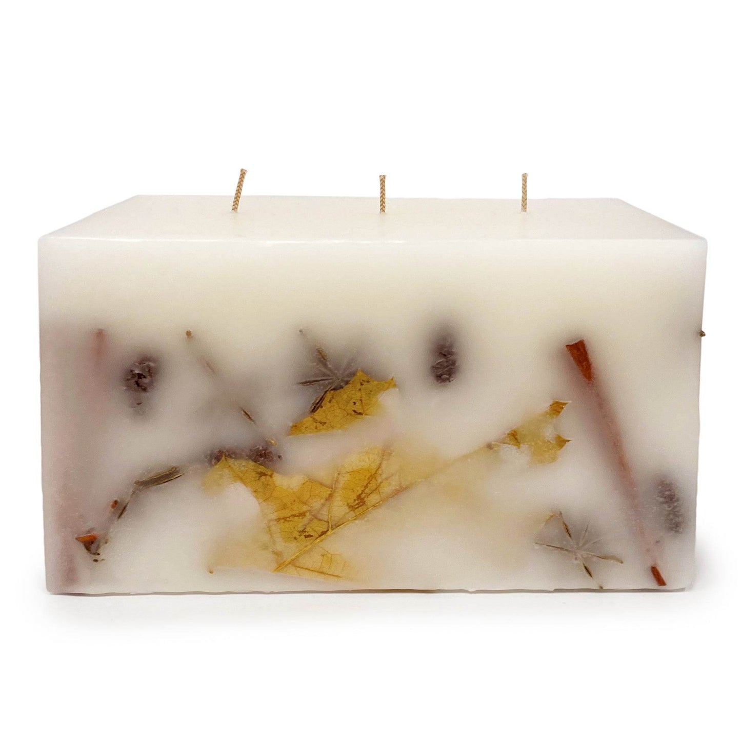 Harvest Oak 3 Wick Brick Botanical Candle - My American Goods