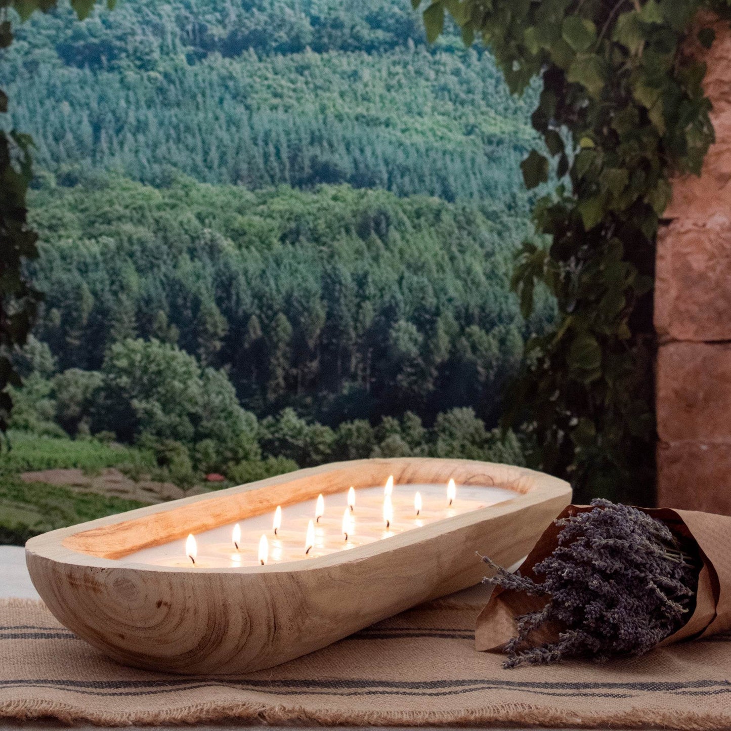 Paulownia Wood Tray Candle - My American Goods