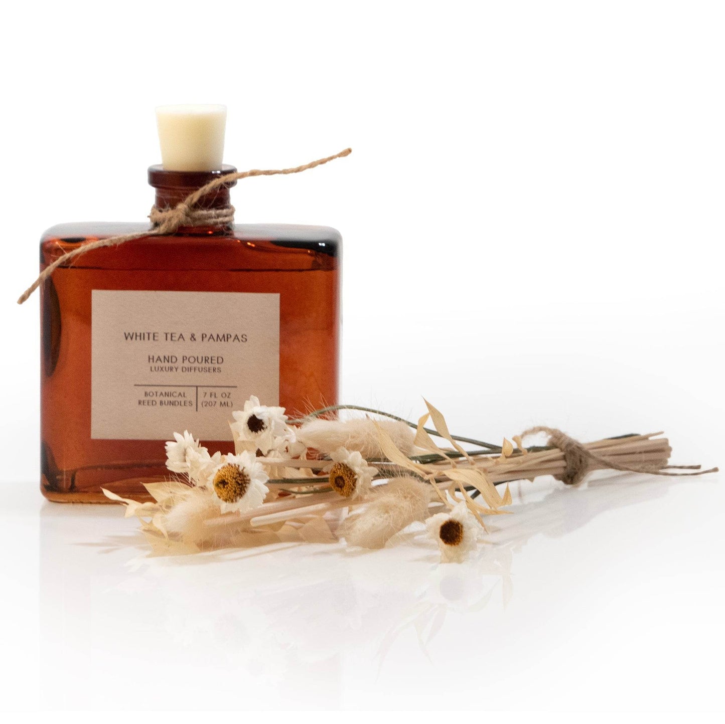White Tea & Pampas Bouquet Reed Bundle Fragrance Diffuser - My American Goods