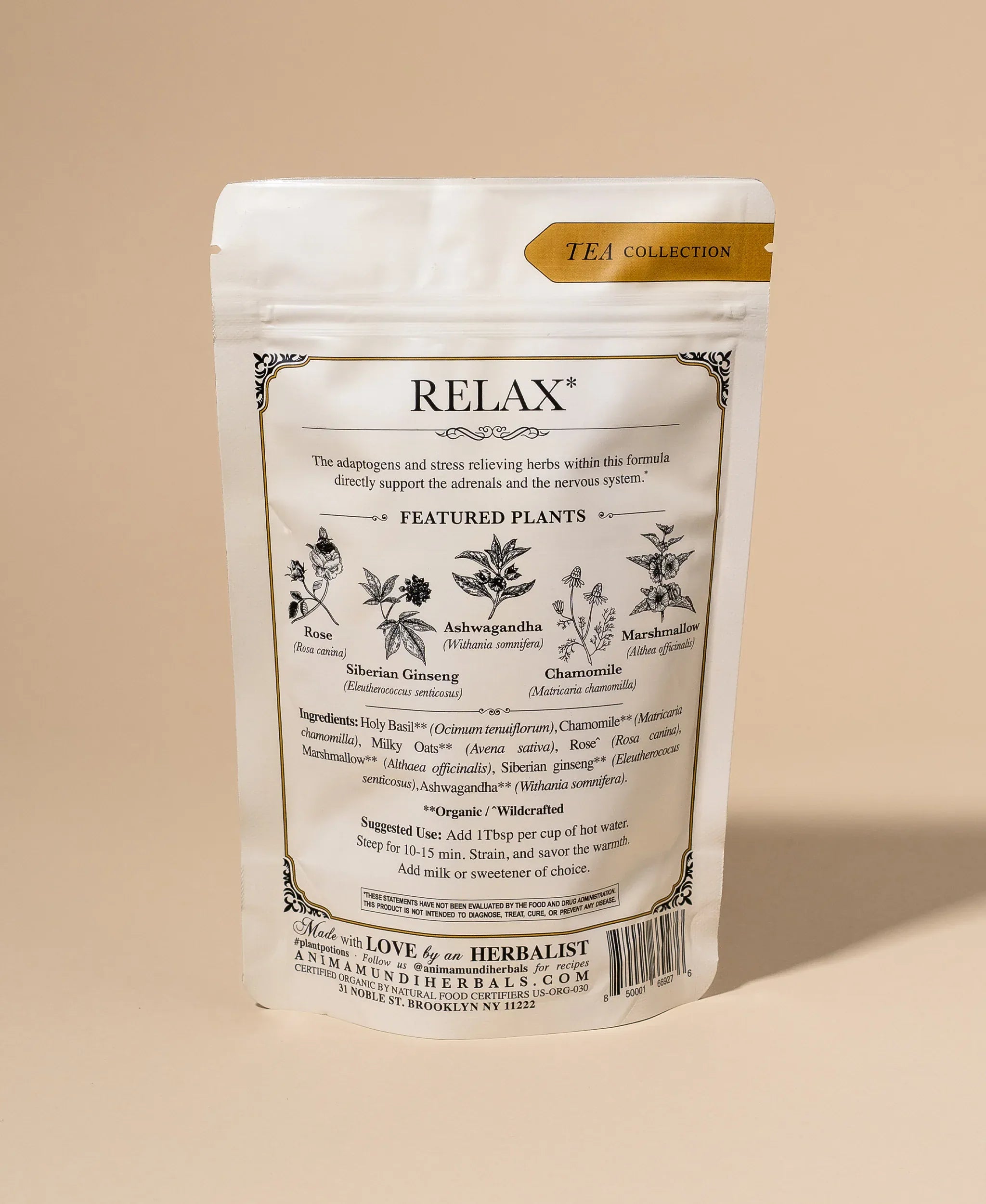 Anima Mundi CALM Tea | Organic Tonic for Calm + Balance*