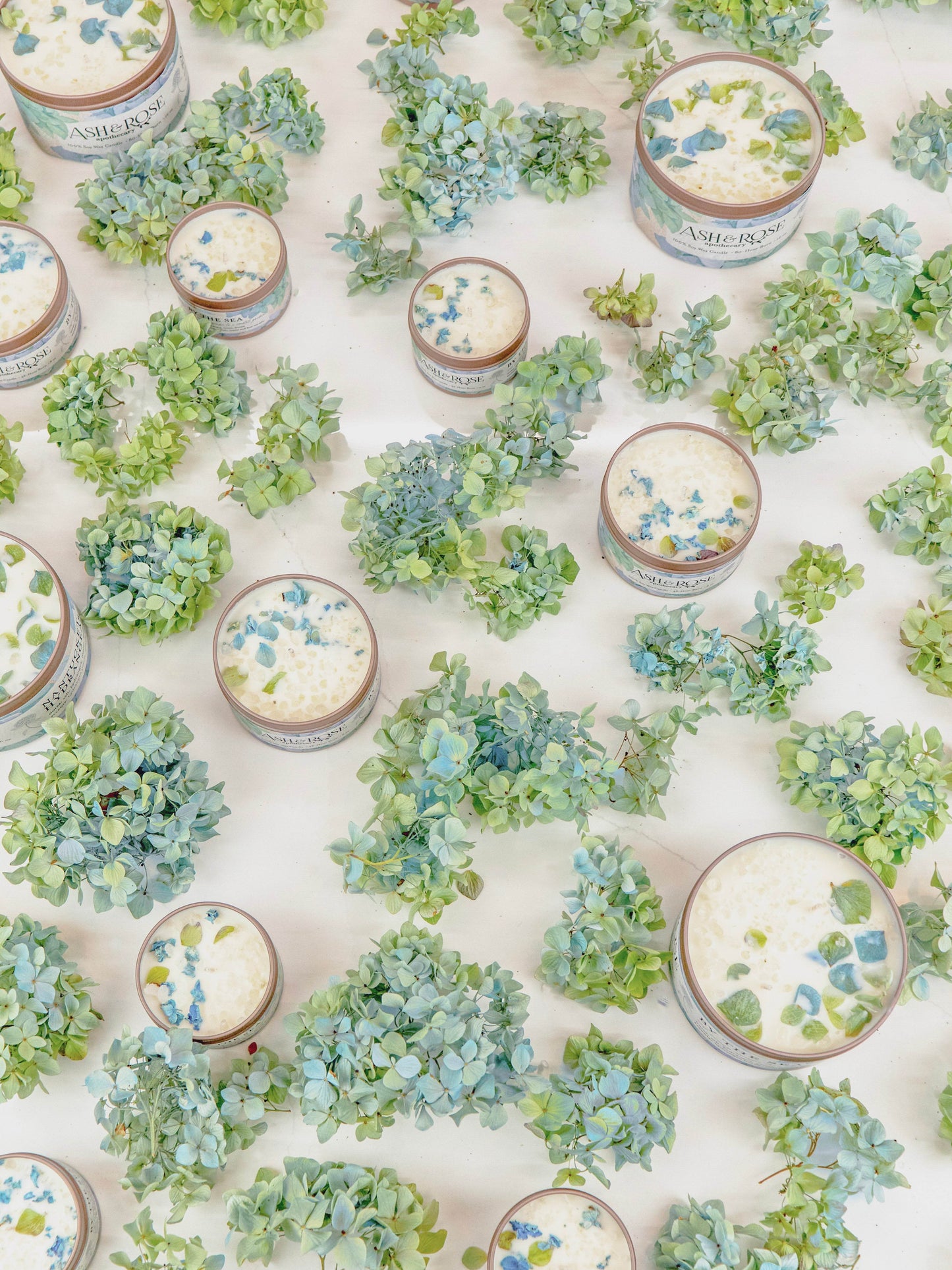 BY THE SEA Hydrangea Sea Salt Candle - My American Goods