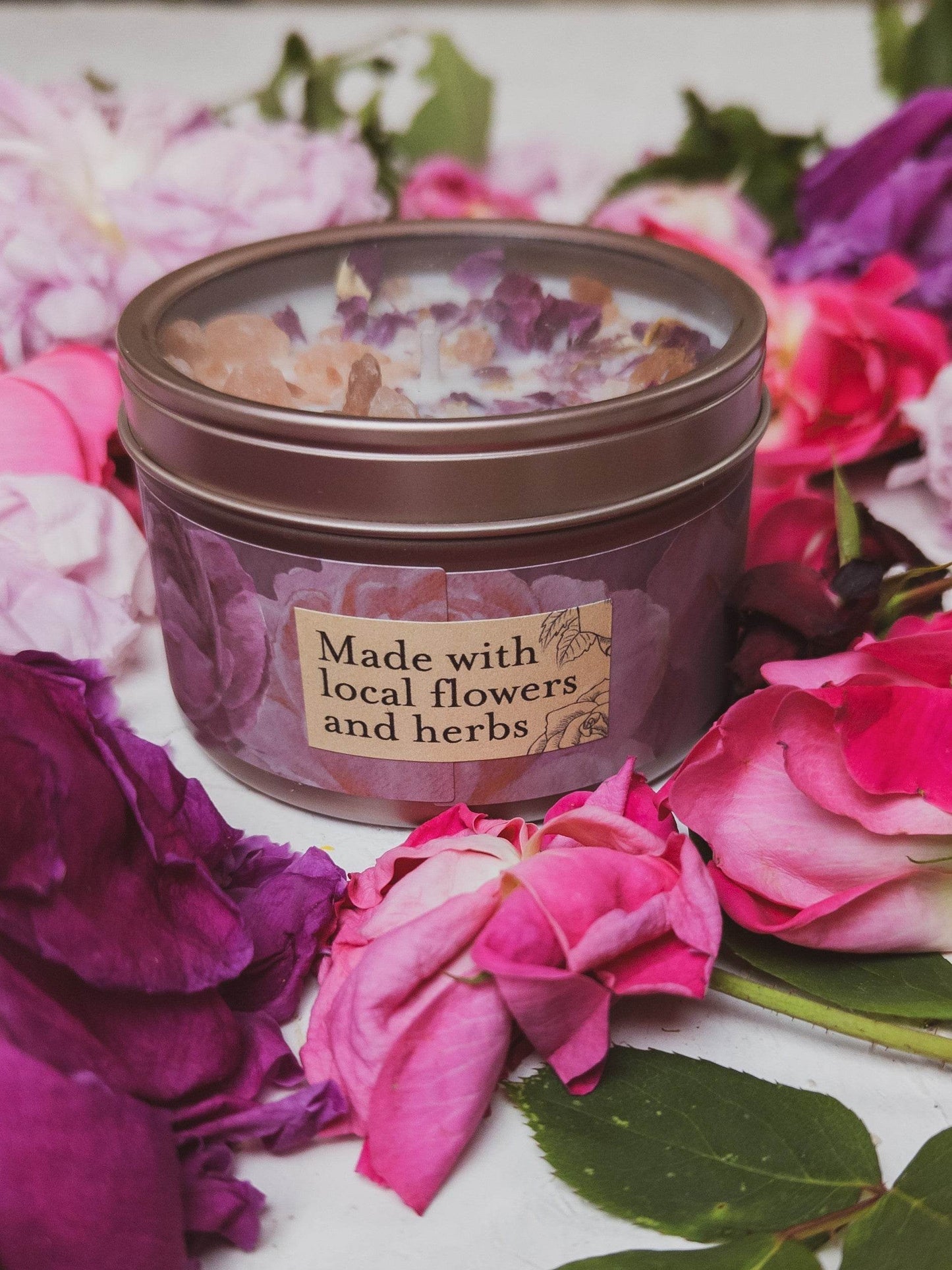 LOVE NOTES Rose + Pink Salt Candle - My American Goods