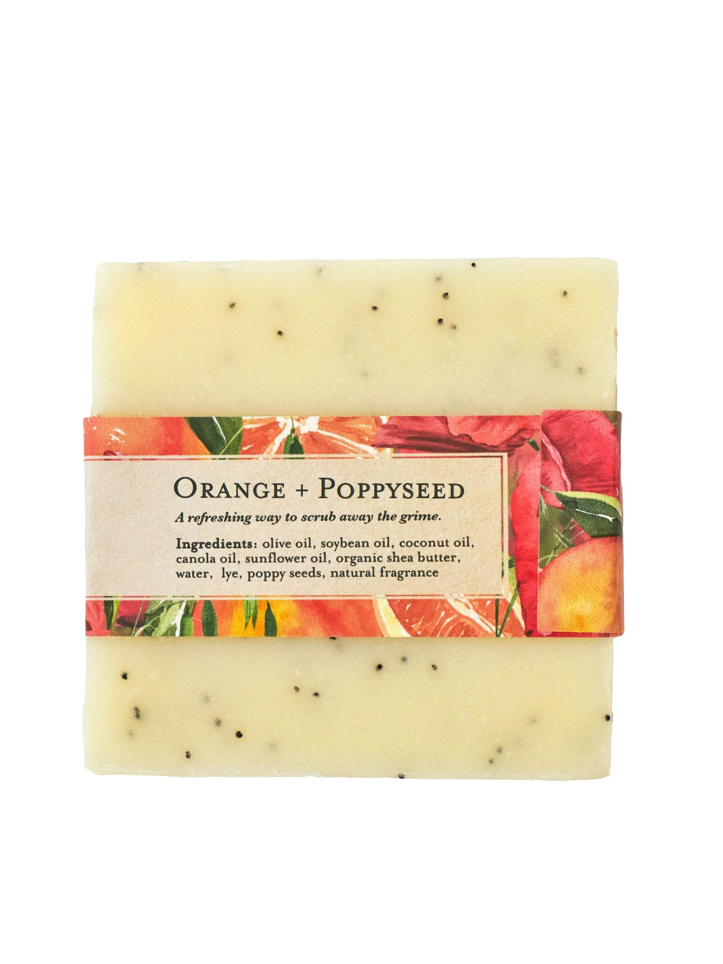 Orange Poppyseed Soap Scrub Bar - My American Goods