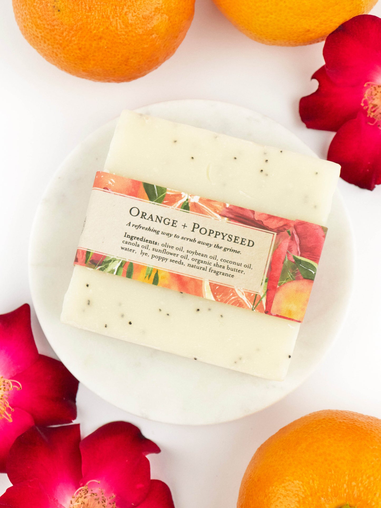 Orange Poppyseed Soap Scrub Bar - My American Goods