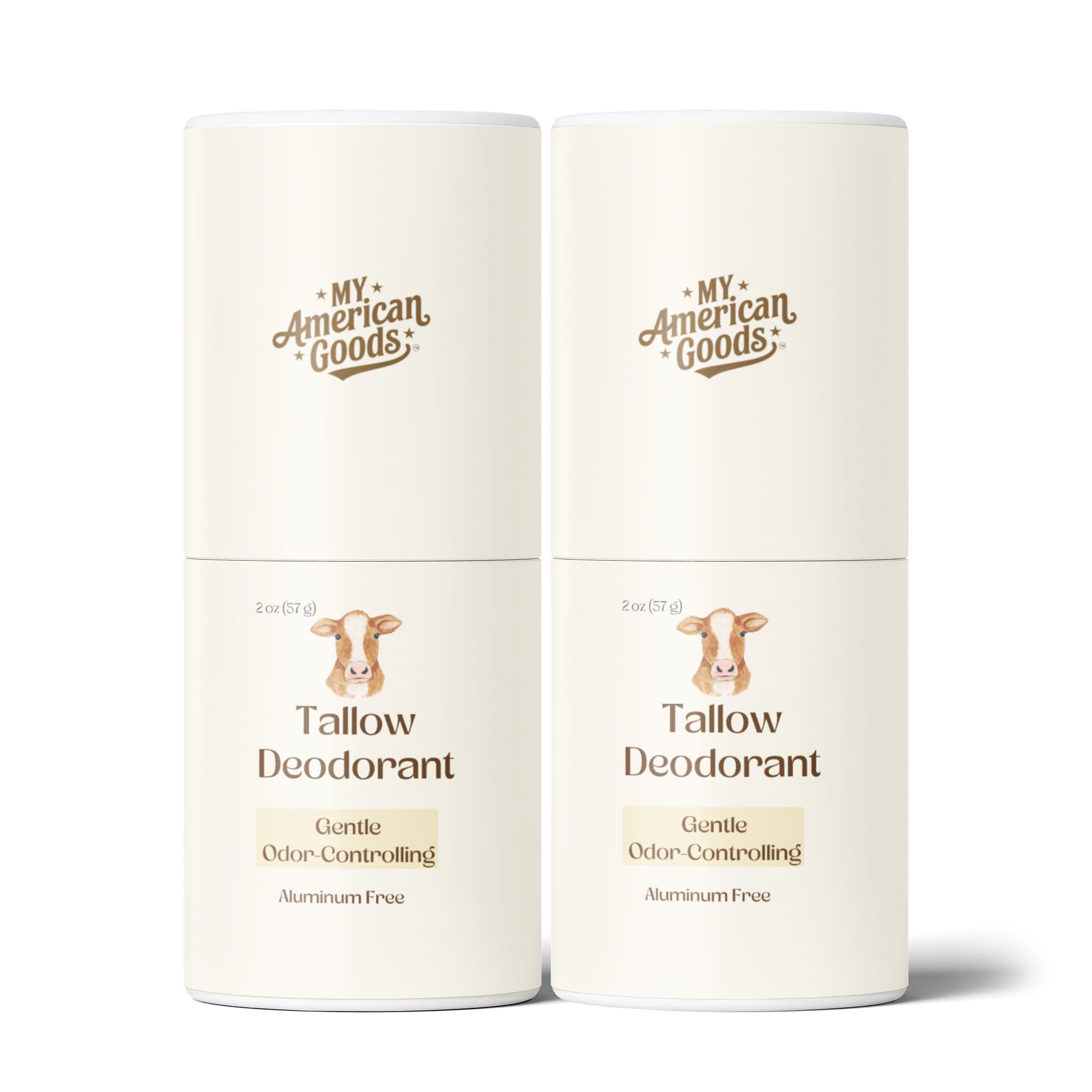 2 Pack Natural Tallow Deodorant Stick