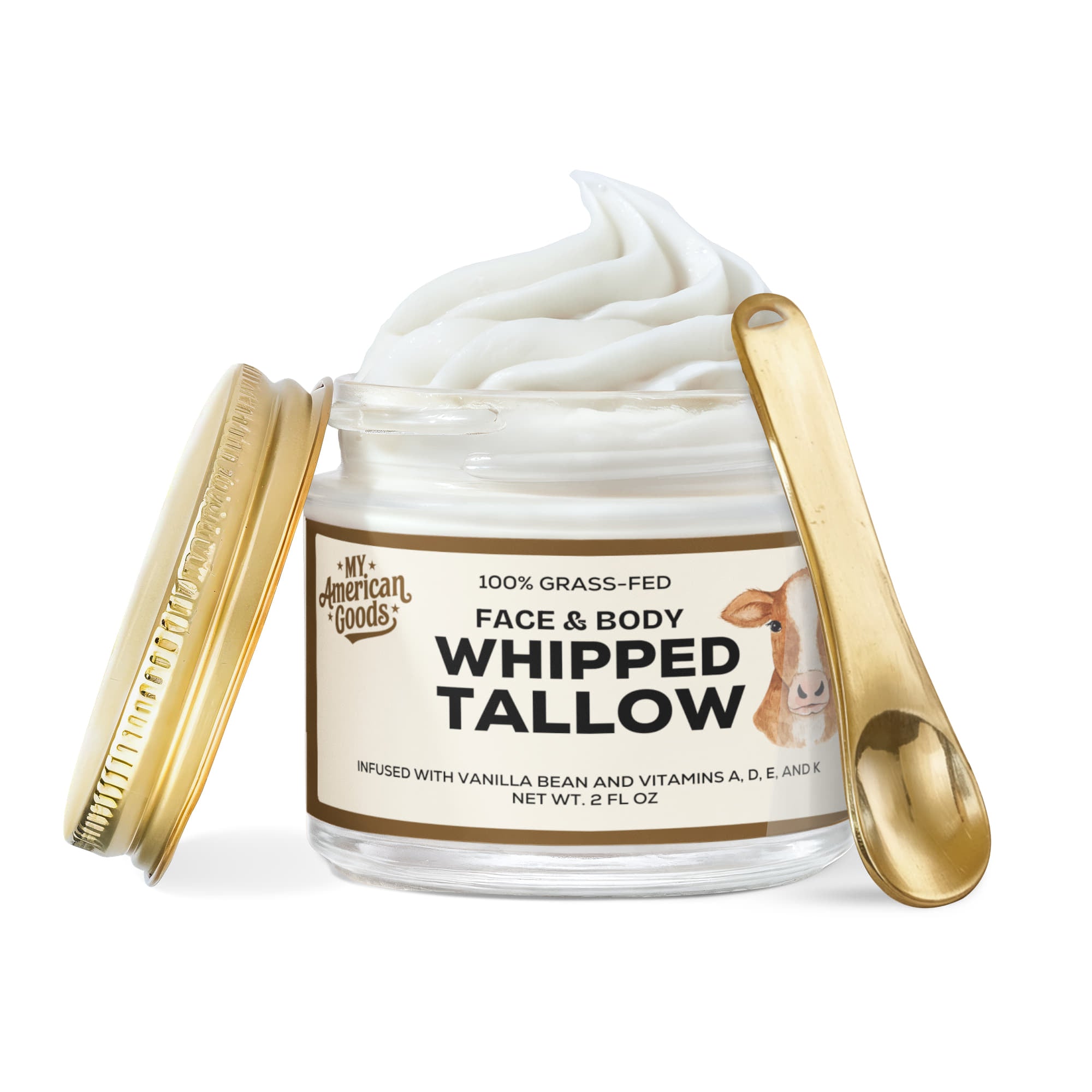 Whipped Grass-Fed Tallow Balm with Vanilla Bean