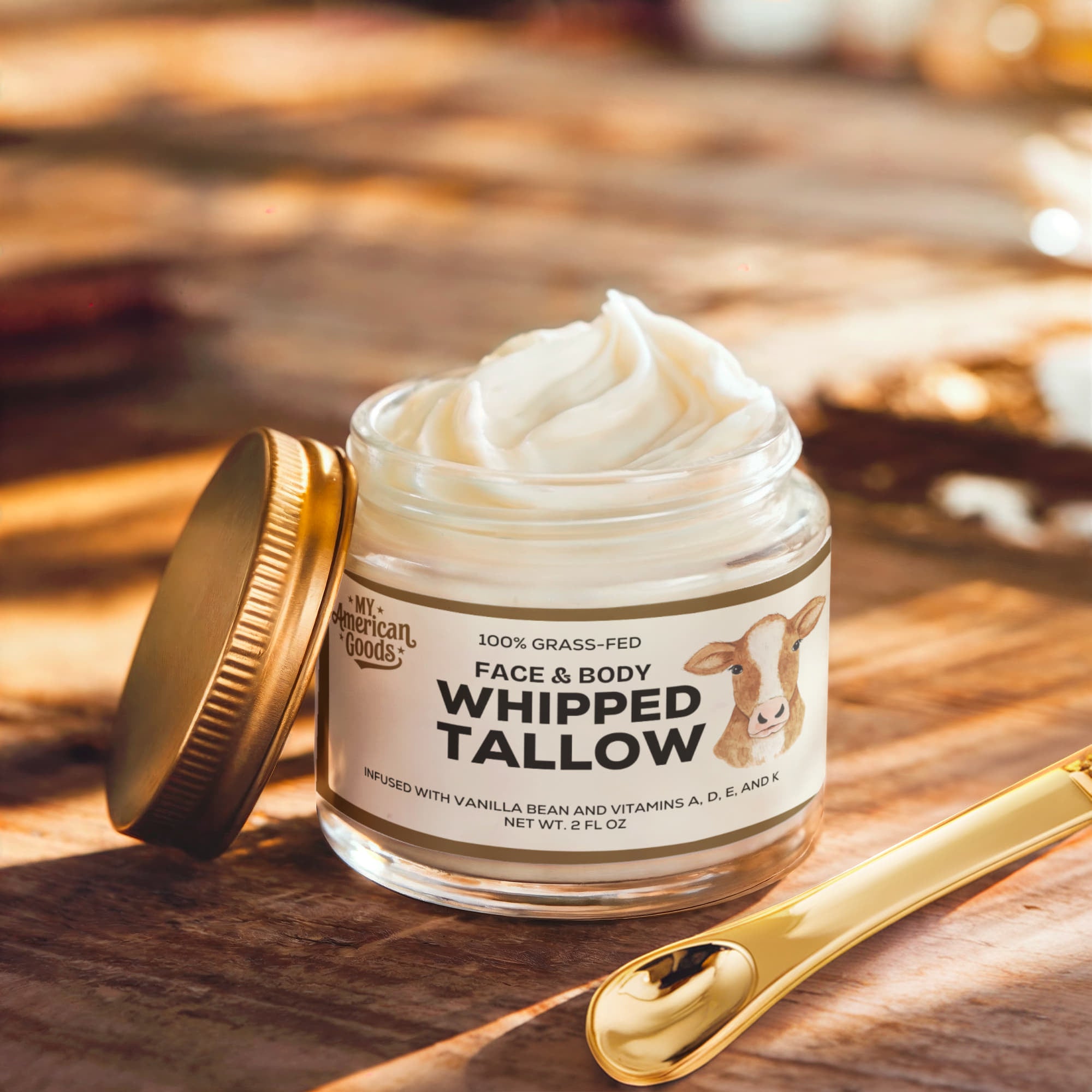Whipped Grass-Fed Tallow Balm with Vanilla Bean