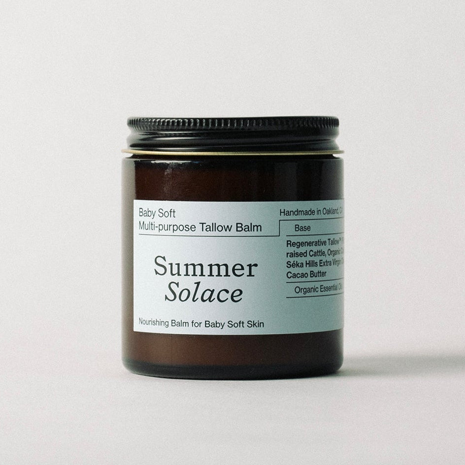 Summer Solace Tallow Tallow Balm Ultra-Nourishing Baby Balm – Unscented with a Touch of Cacao