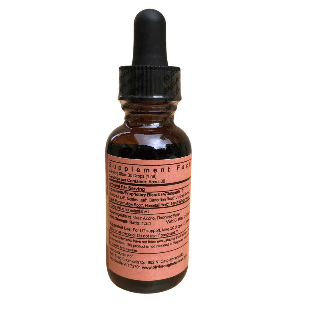Birth Song Botanicals Co. Tinctures UT Harmony Herbal Tincture, Liquid Supplement for Women, Supports Urinary Tract and Bladder Health*, Supports healthy PH & Urinary Strength* 1 oz.