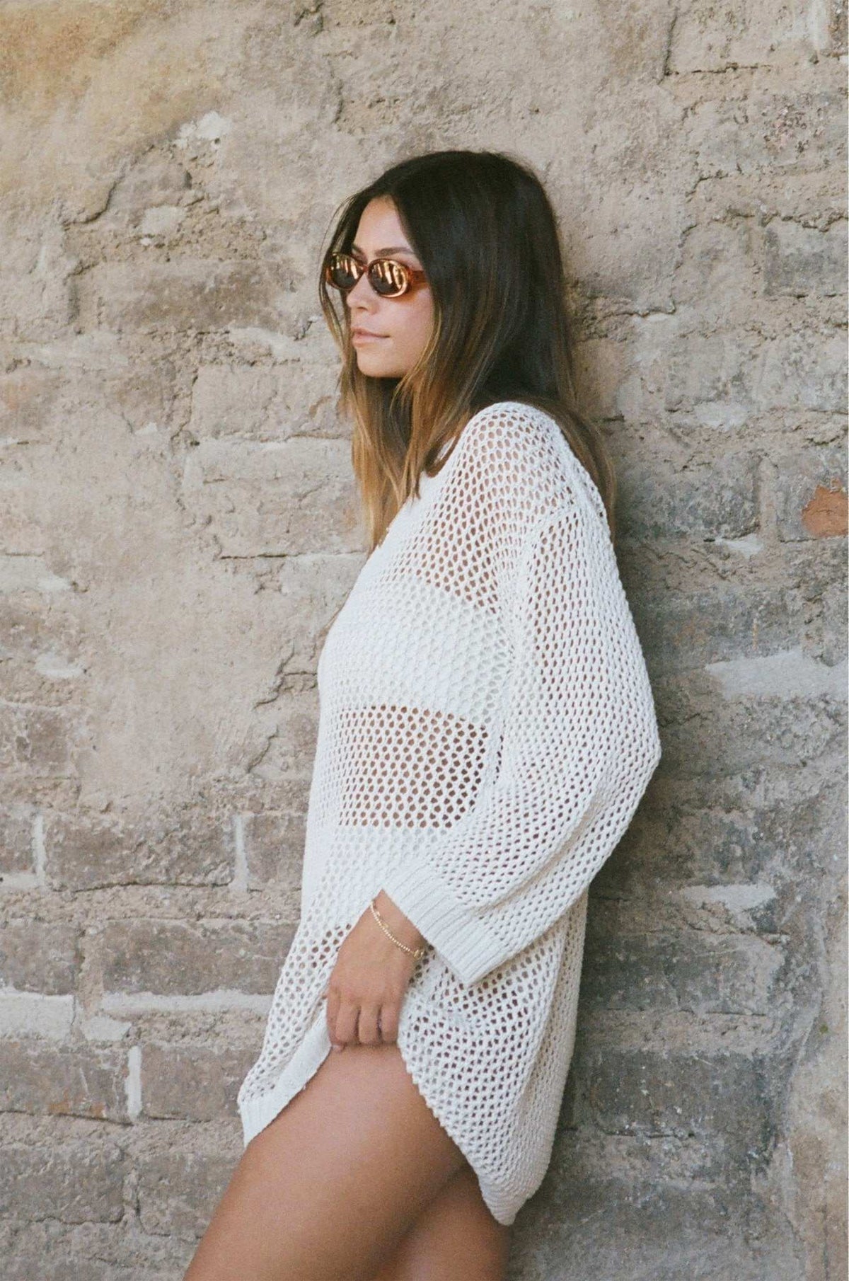 MERRITT CHARLES Dress Bardot Cover Up - Natural