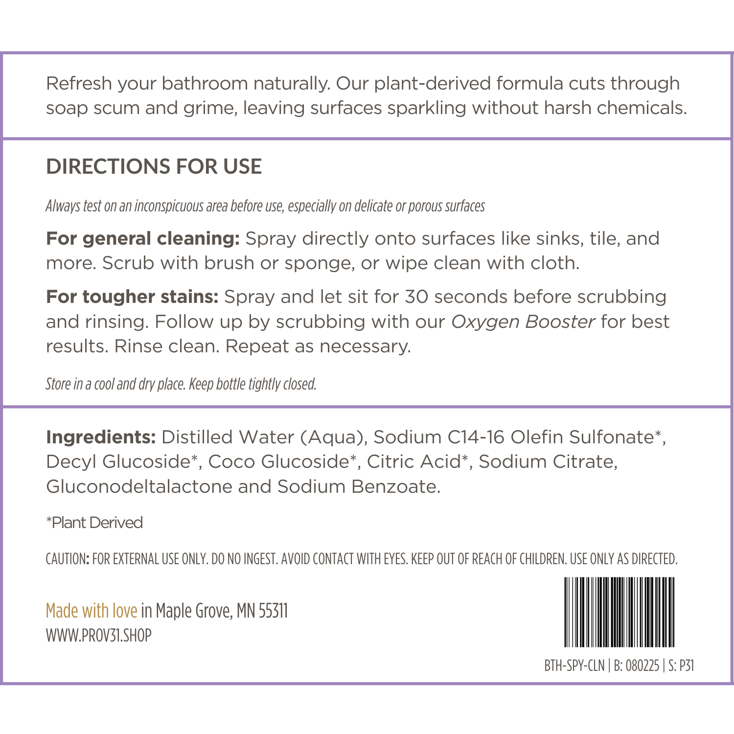 Bathroom Spray Cleaner - My American Goods