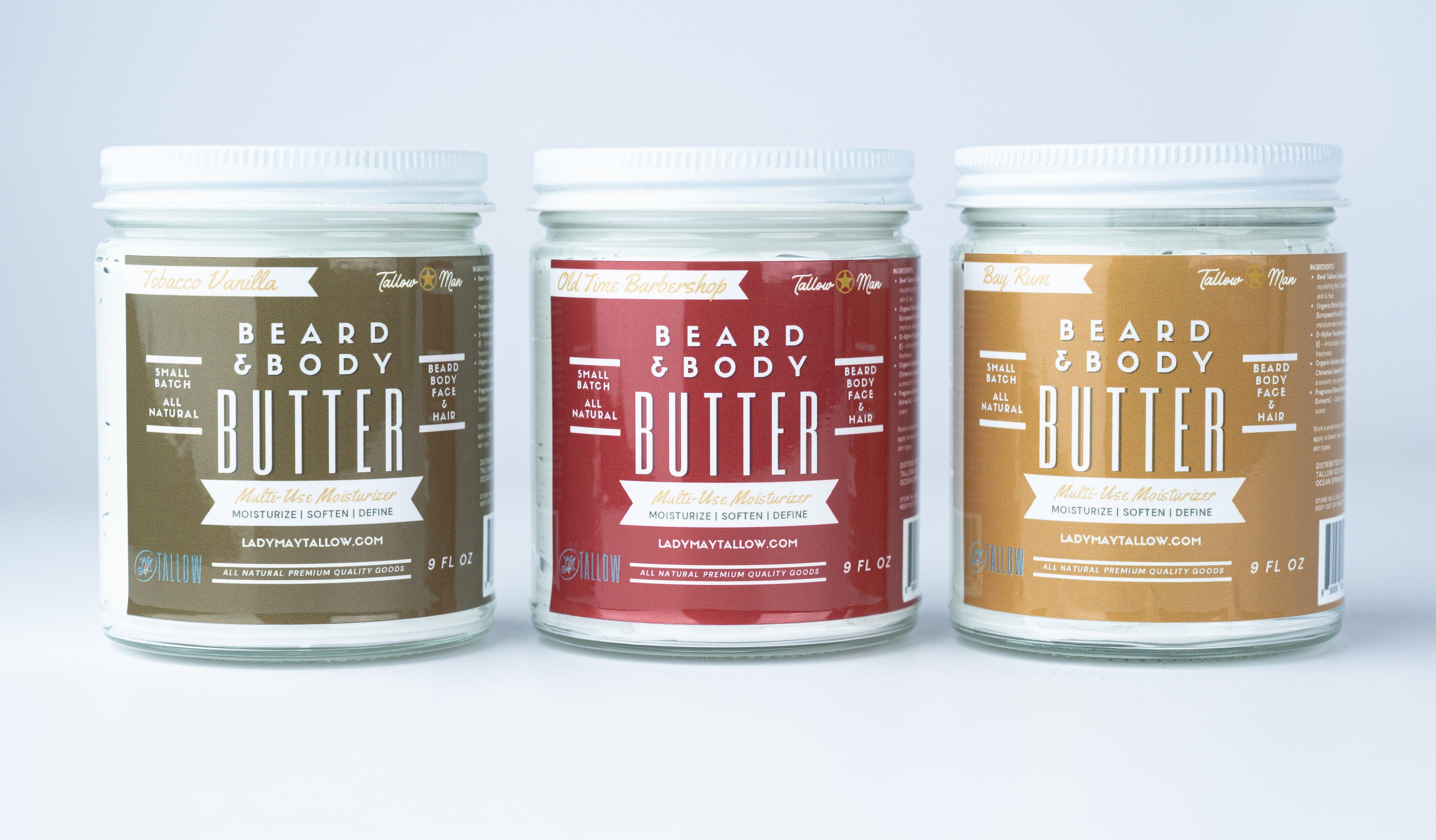 Natural Beard Butter for Men Tobacco Vanilla | All-Natural Beard & Skin Care - My American Goods