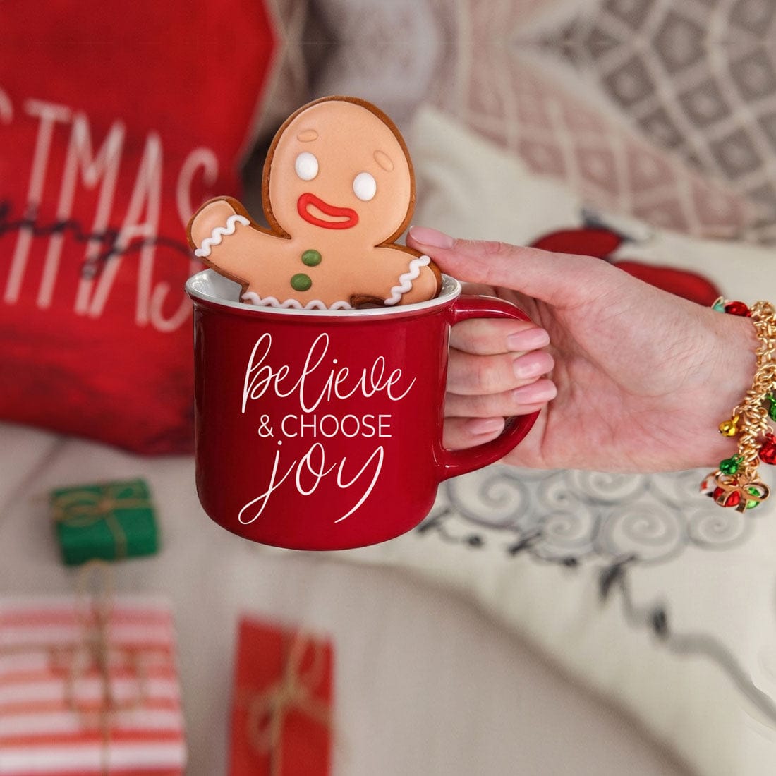 Gia Roma Coffee Mug, Believe & Joy Mug