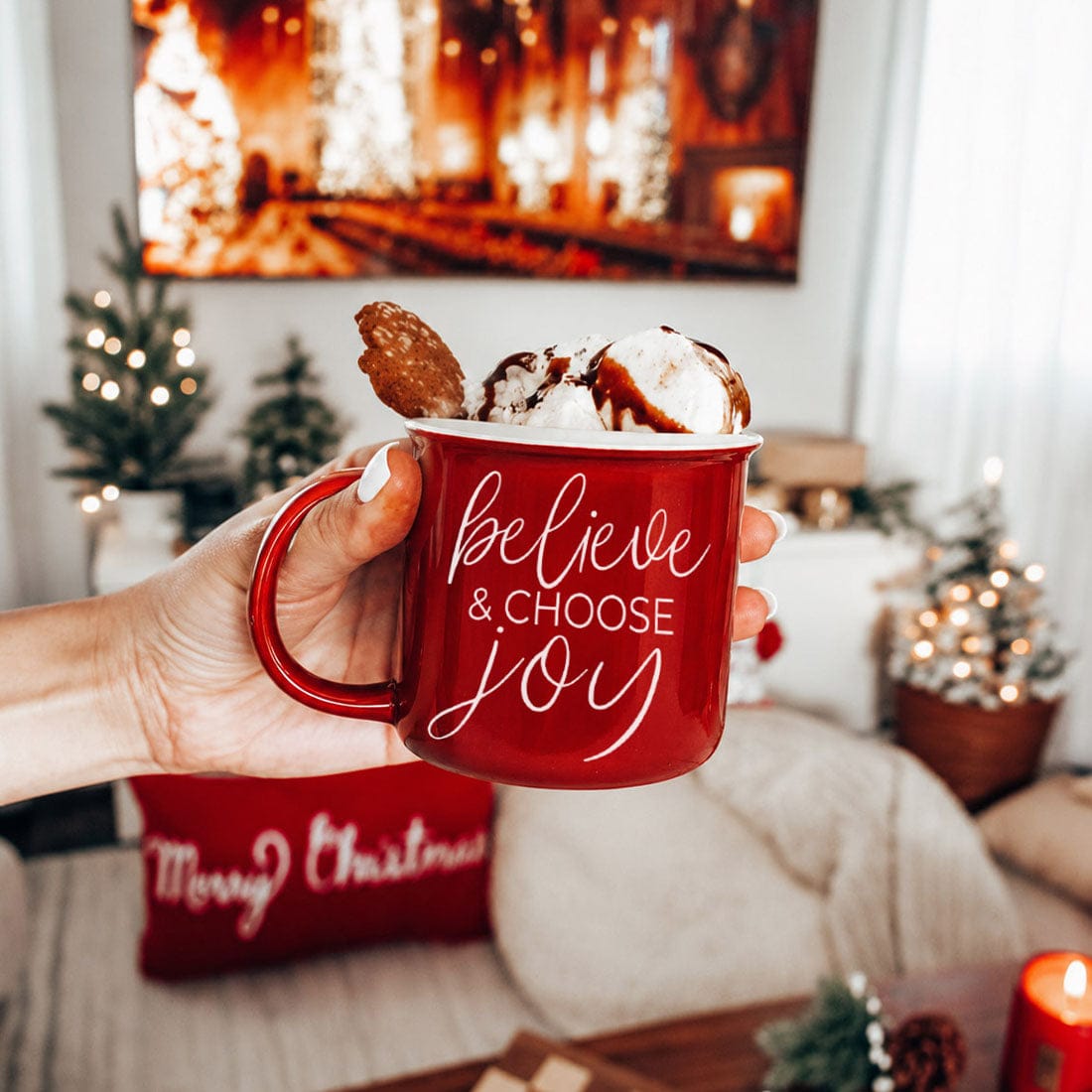 Gia Roma Coffee Mug, Believe & Joy Mug