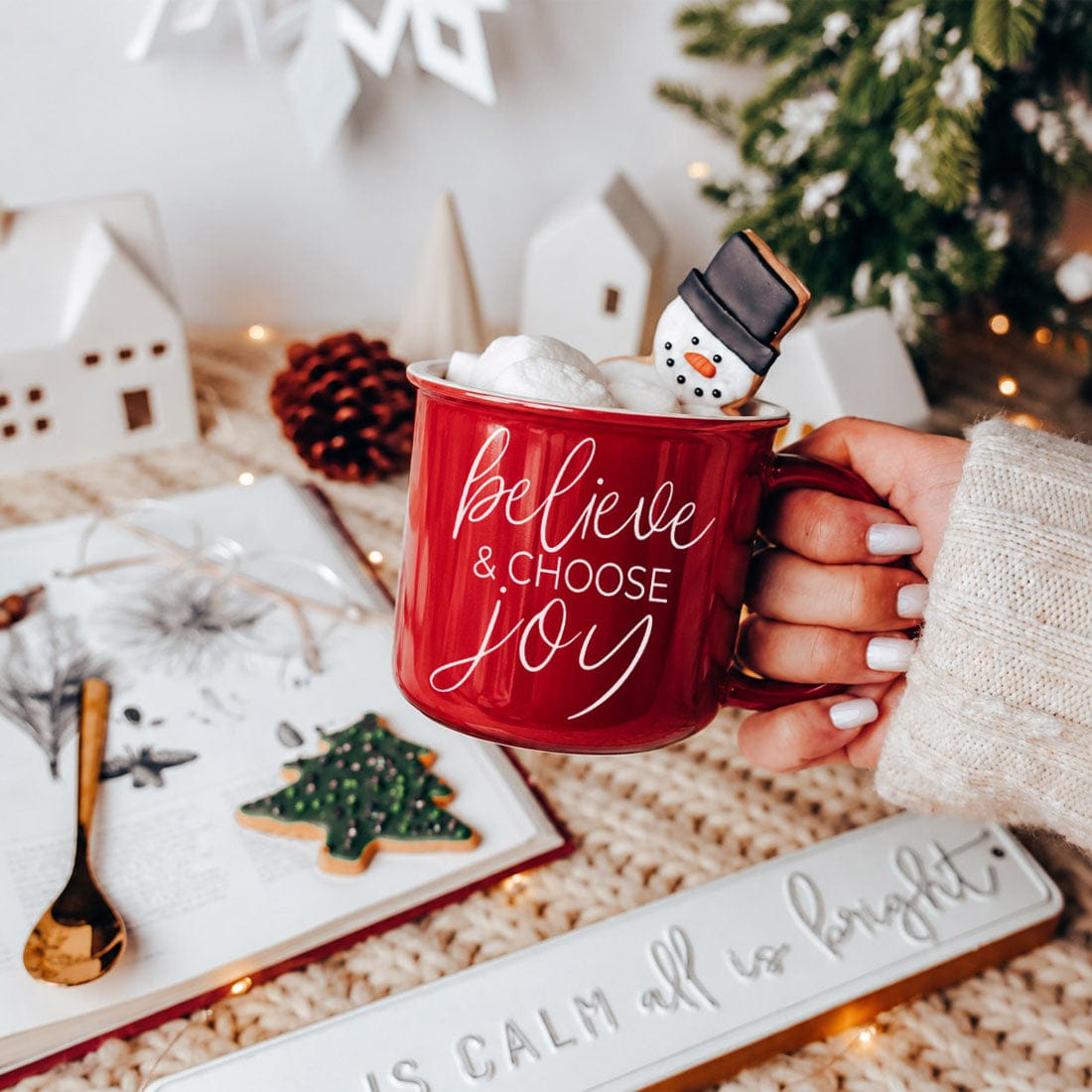 Gia Roma Coffee Mug, Believe & Joy Mug