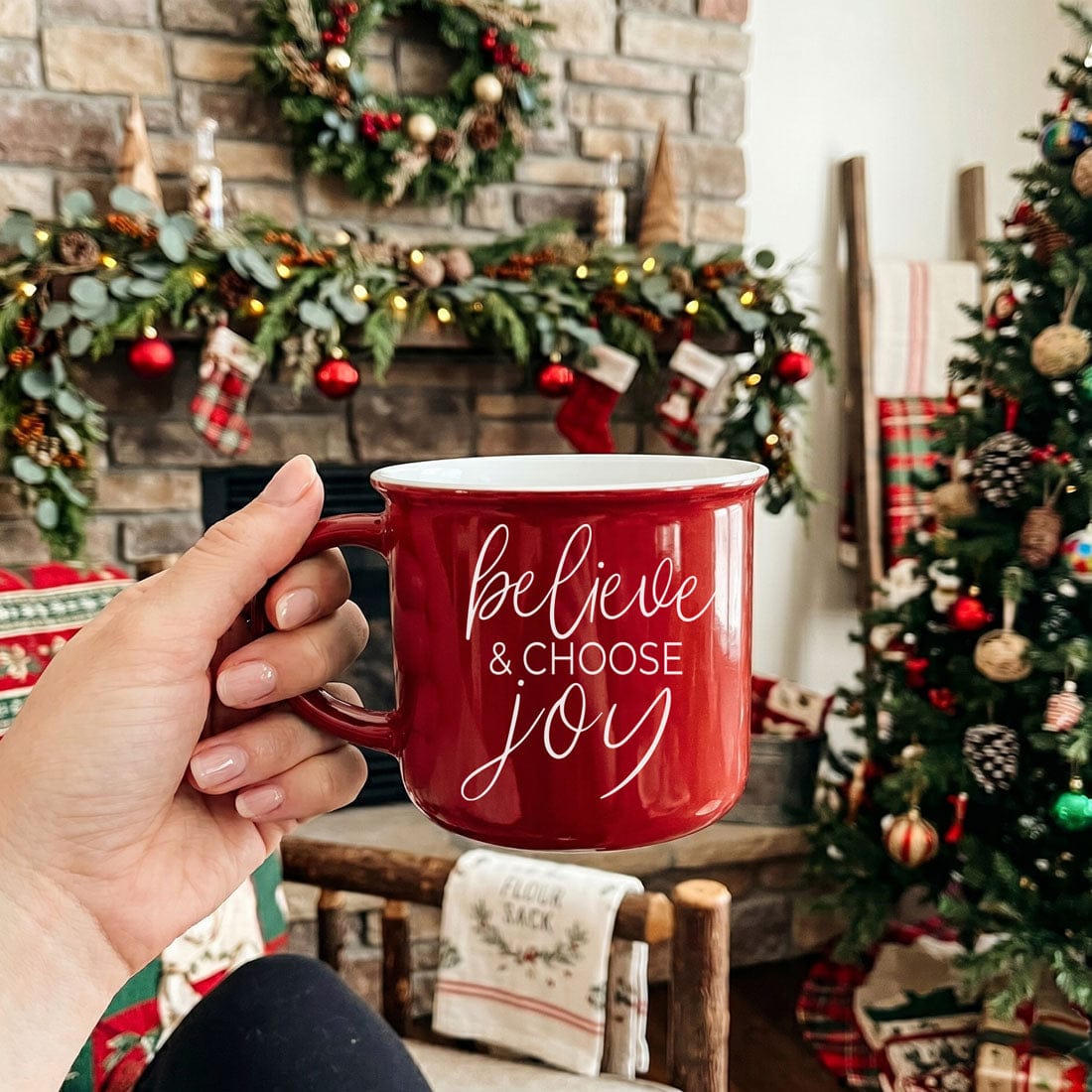 Gia Roma Coffee Mug, Believe & Joy Mug