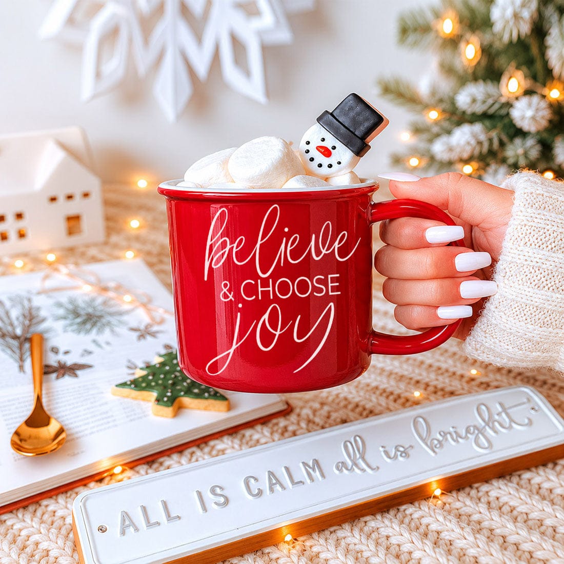 Gia Roma Coffee Mug, Believe & Joy Mug