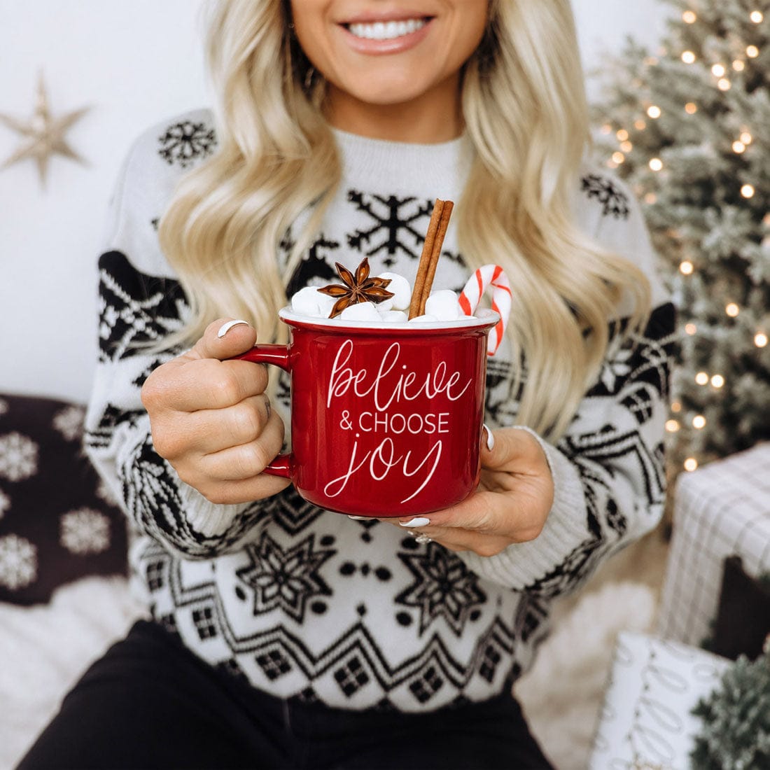 Gia Roma Coffee Mug, Believe & Joy Mug