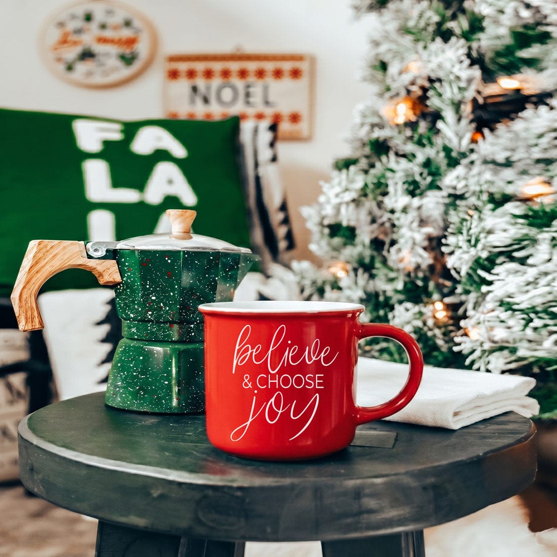 Gia Roma Coffee Mug, Believe & Joy Mug