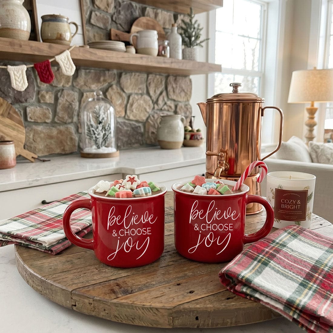 Gia Roma Coffee Mug, Believe & Joy Mug
