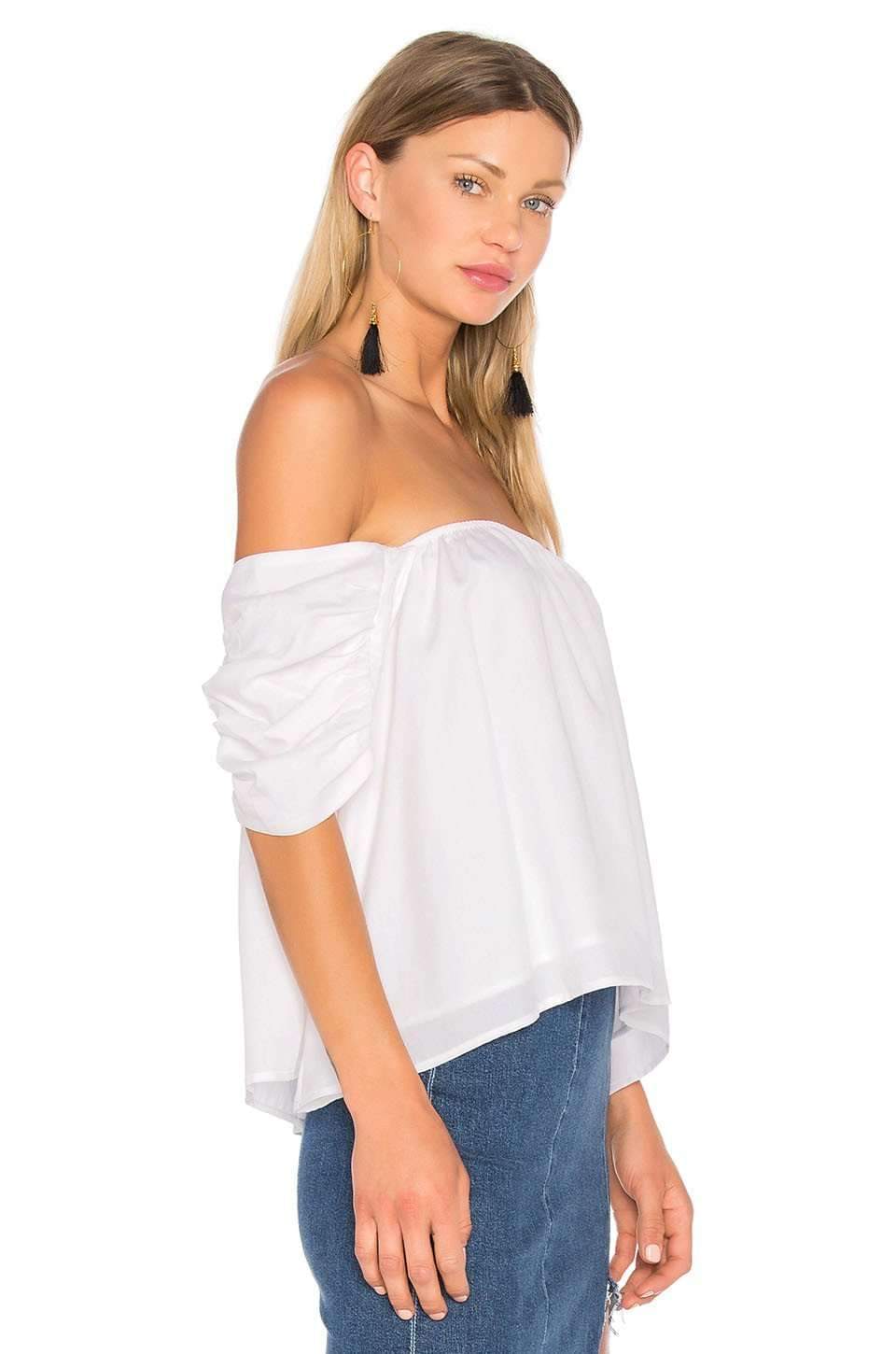 MERRITT CHARLES Blouse Small / Optic White Besos Blouse