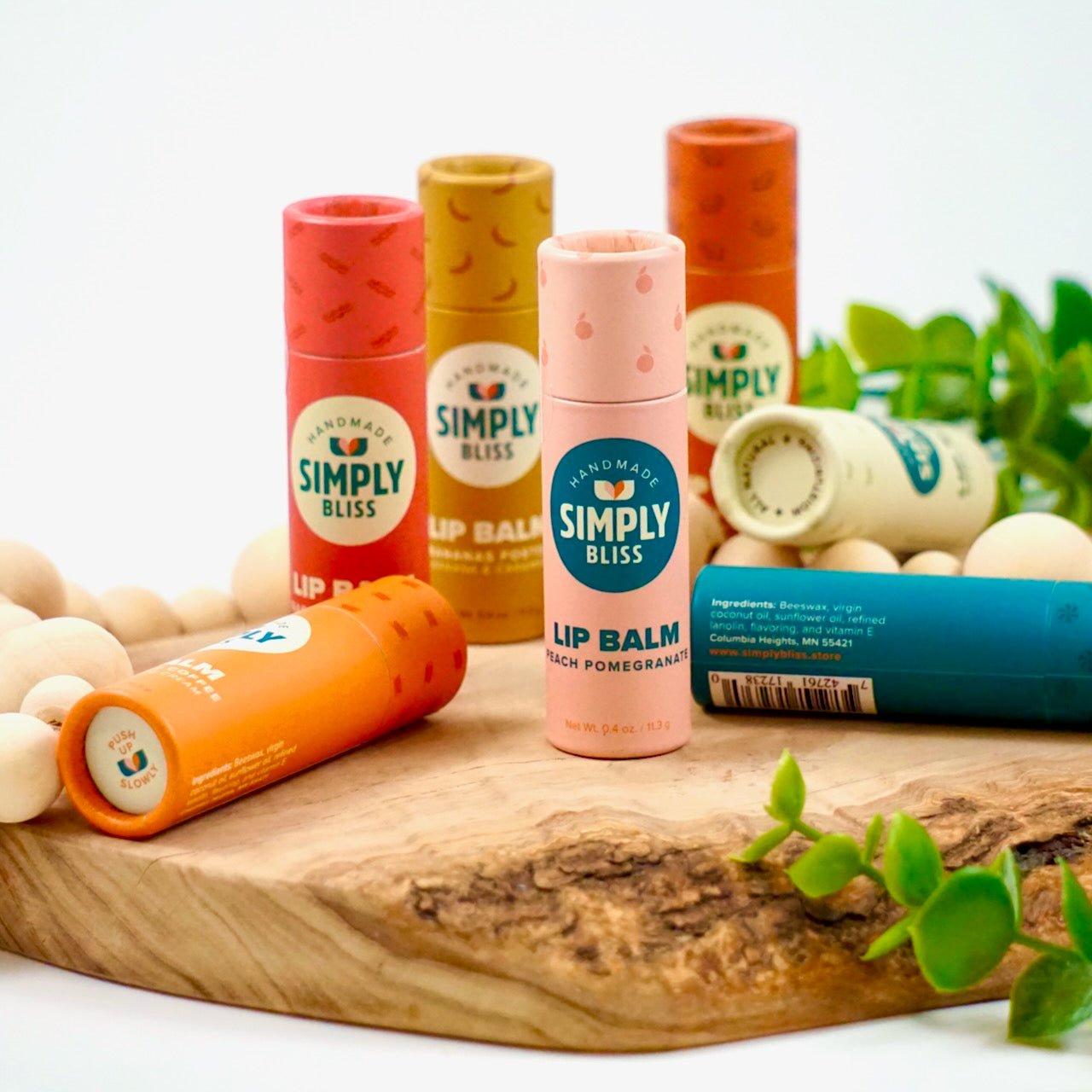 Peach Pomegranate - No-Melt Beeswax Lip Balm - My American Goods