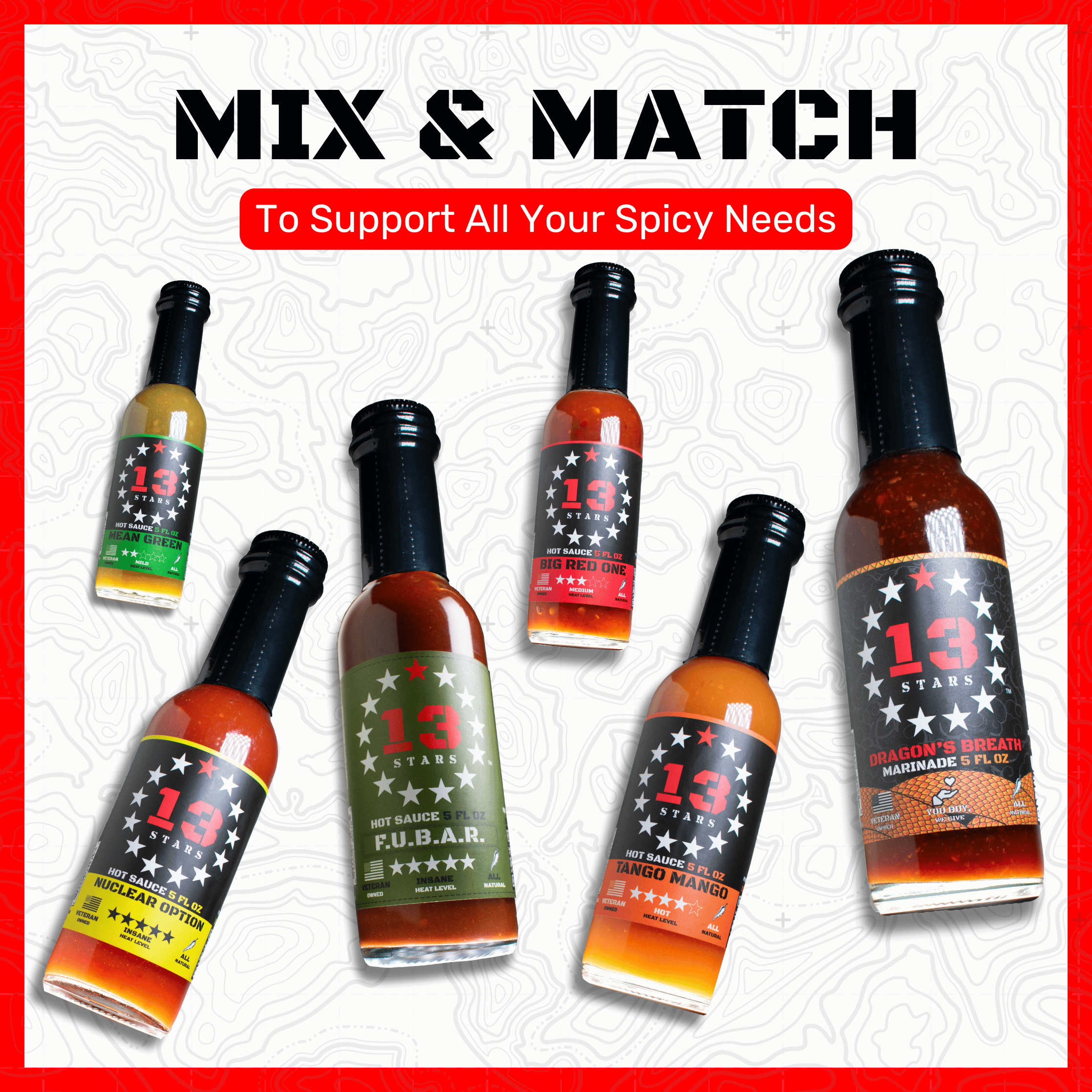 13 Stars Hot Sauce Hot Sauce The Works Bundle