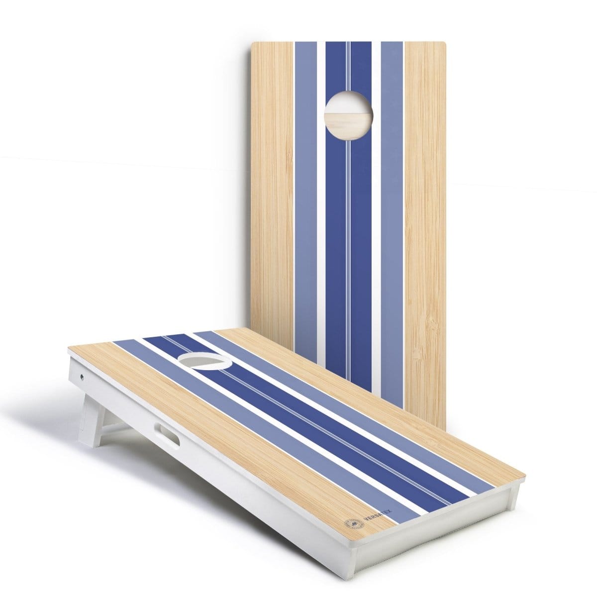 American Cornhole Association Versatex All-Weather Cornhole Boards Blue Beach Stripes Versatex All-Weather Cornhole Boards