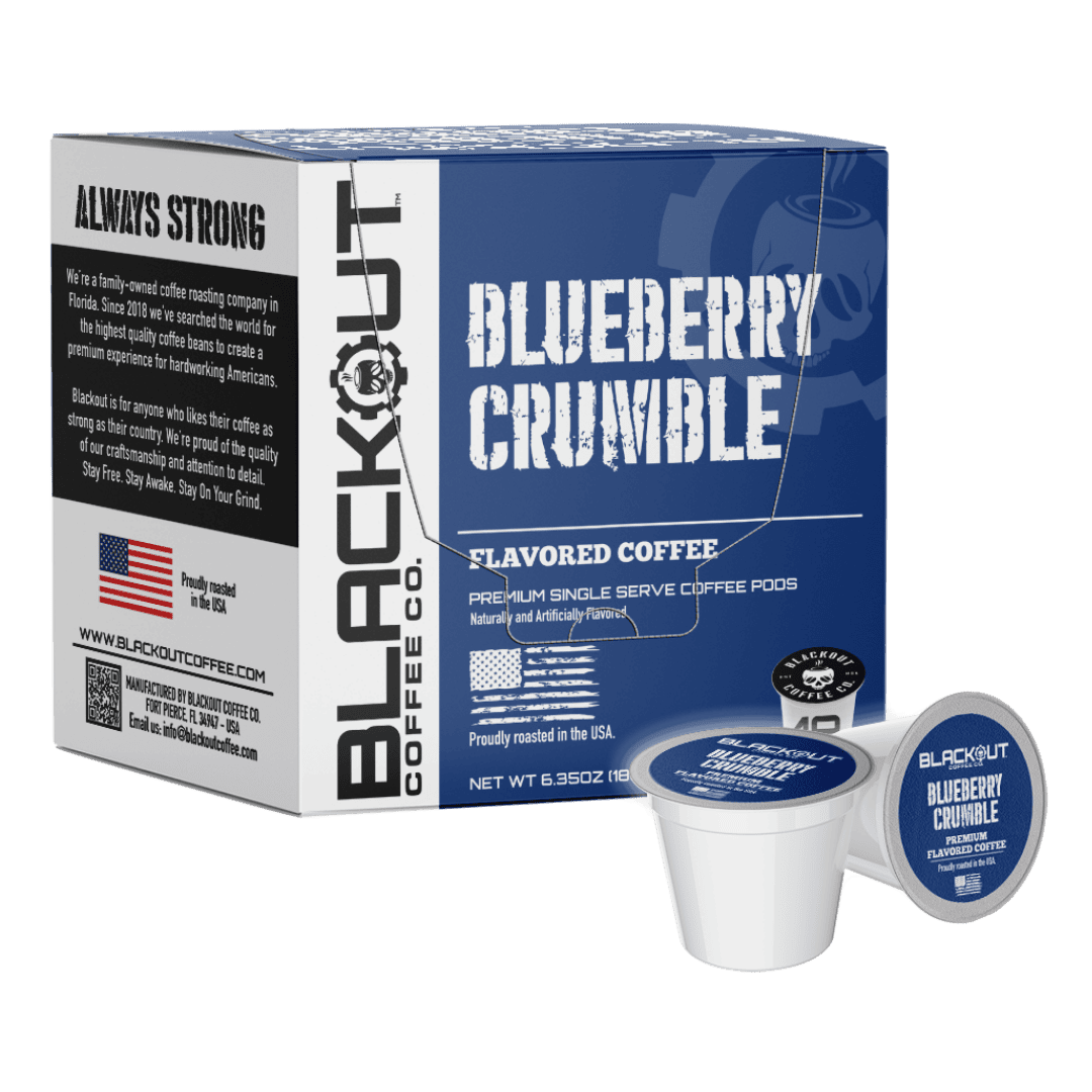 Blackout Coffee Co Coffee Pods & Capsules Blueberry Crumble Flavored Coffee Pods – 18 Count