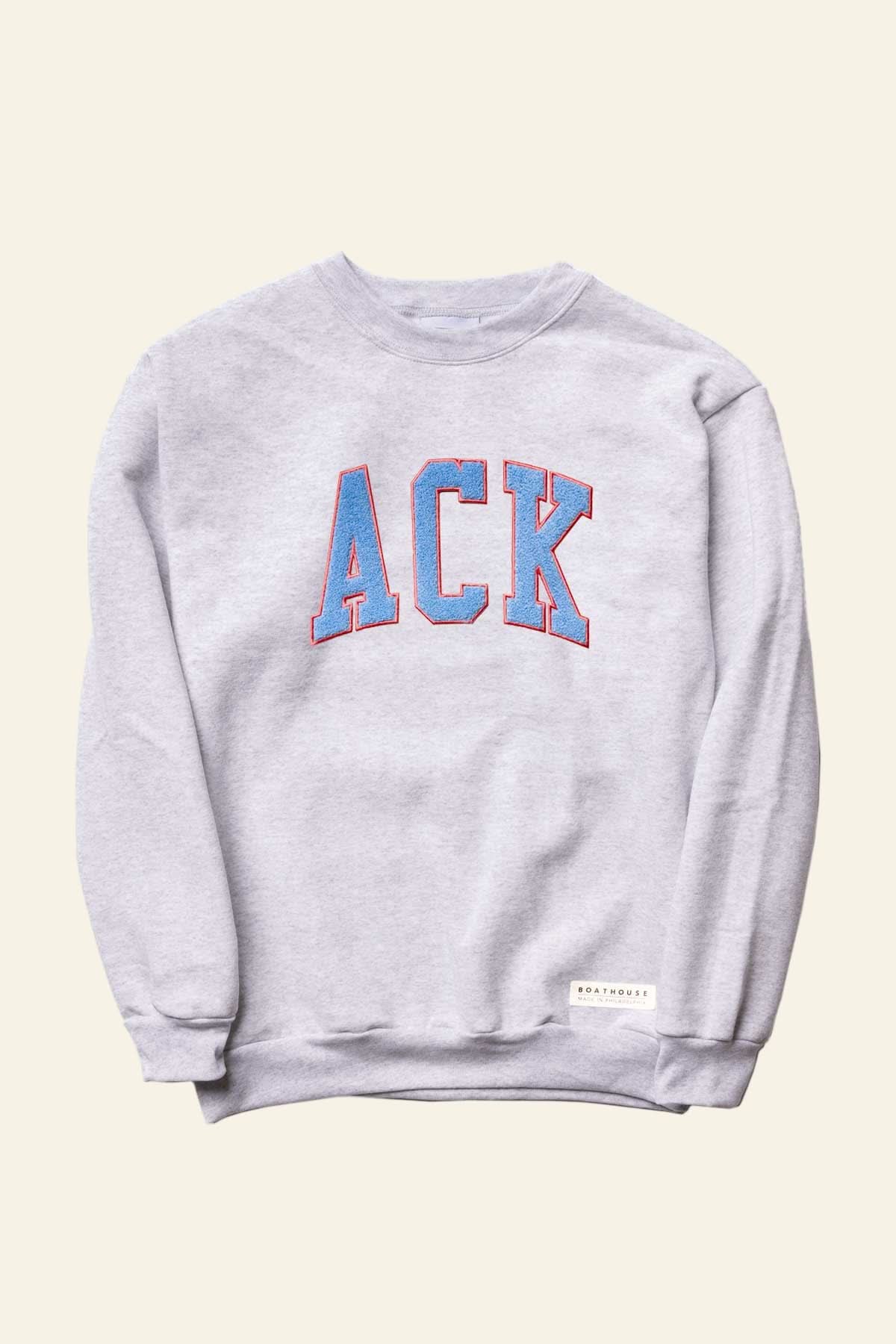 Gray sweatshirt with &