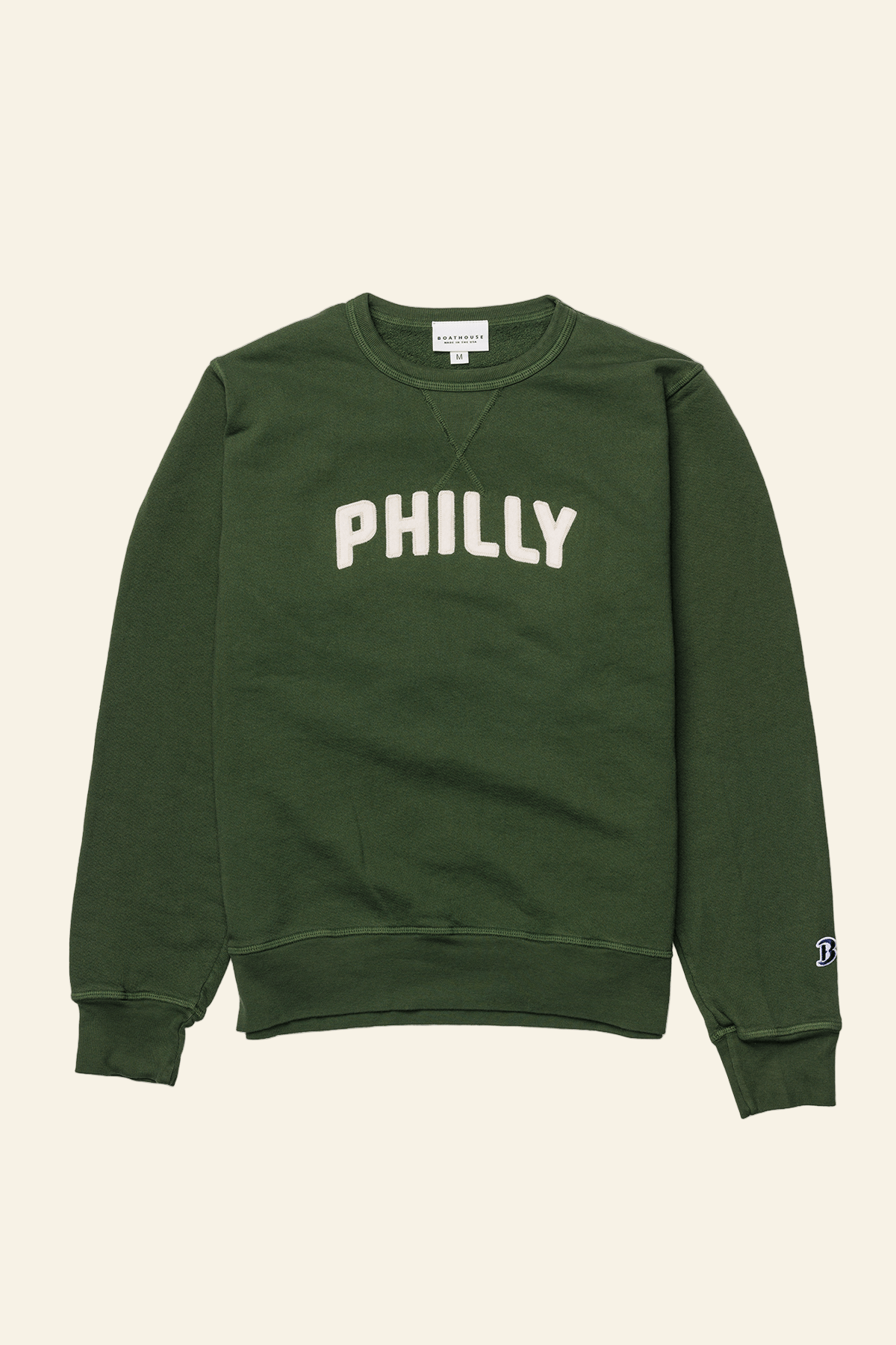 Boathouse unisex crew neck sweatshirt Spruce / X-Small Boathouse Philly Felt Sweatshirt