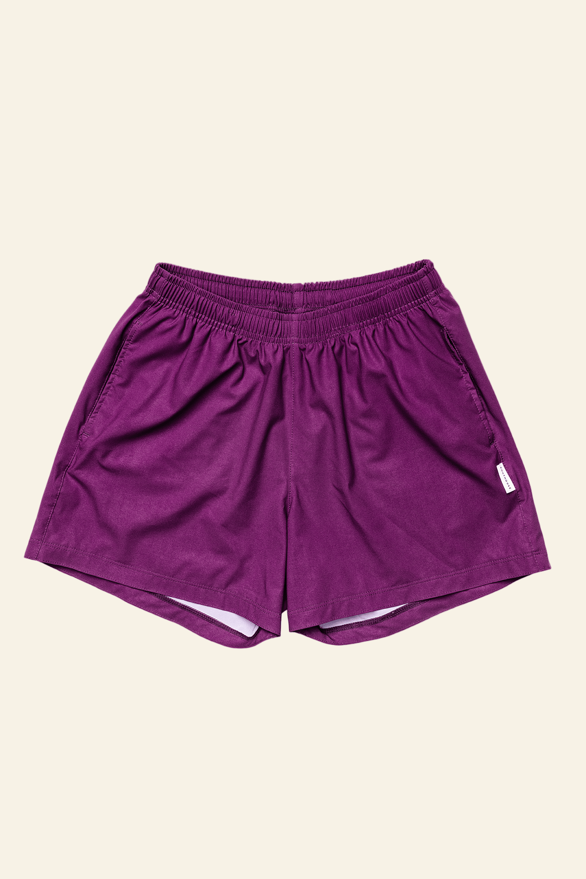 Purple shorts on a white background