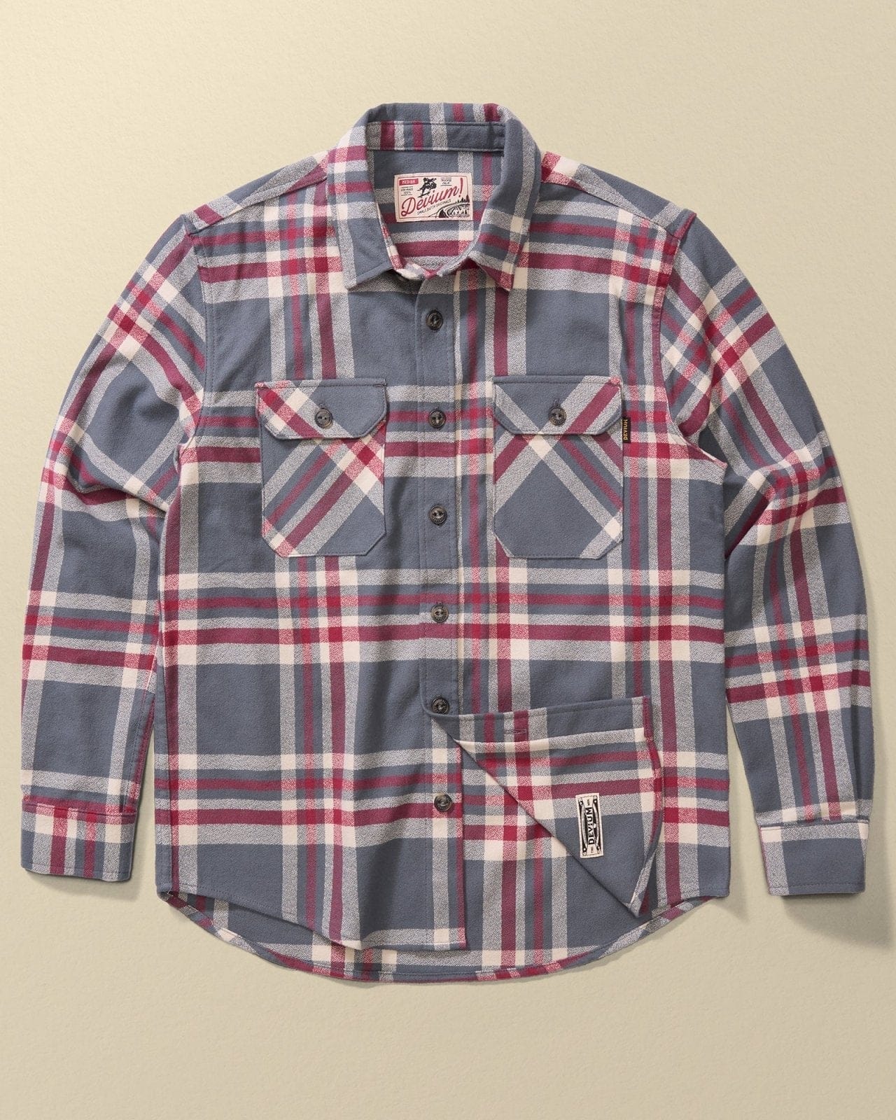 Devium Shirts Delta Blues / S Boca Long Sleeve Flannel Shirt