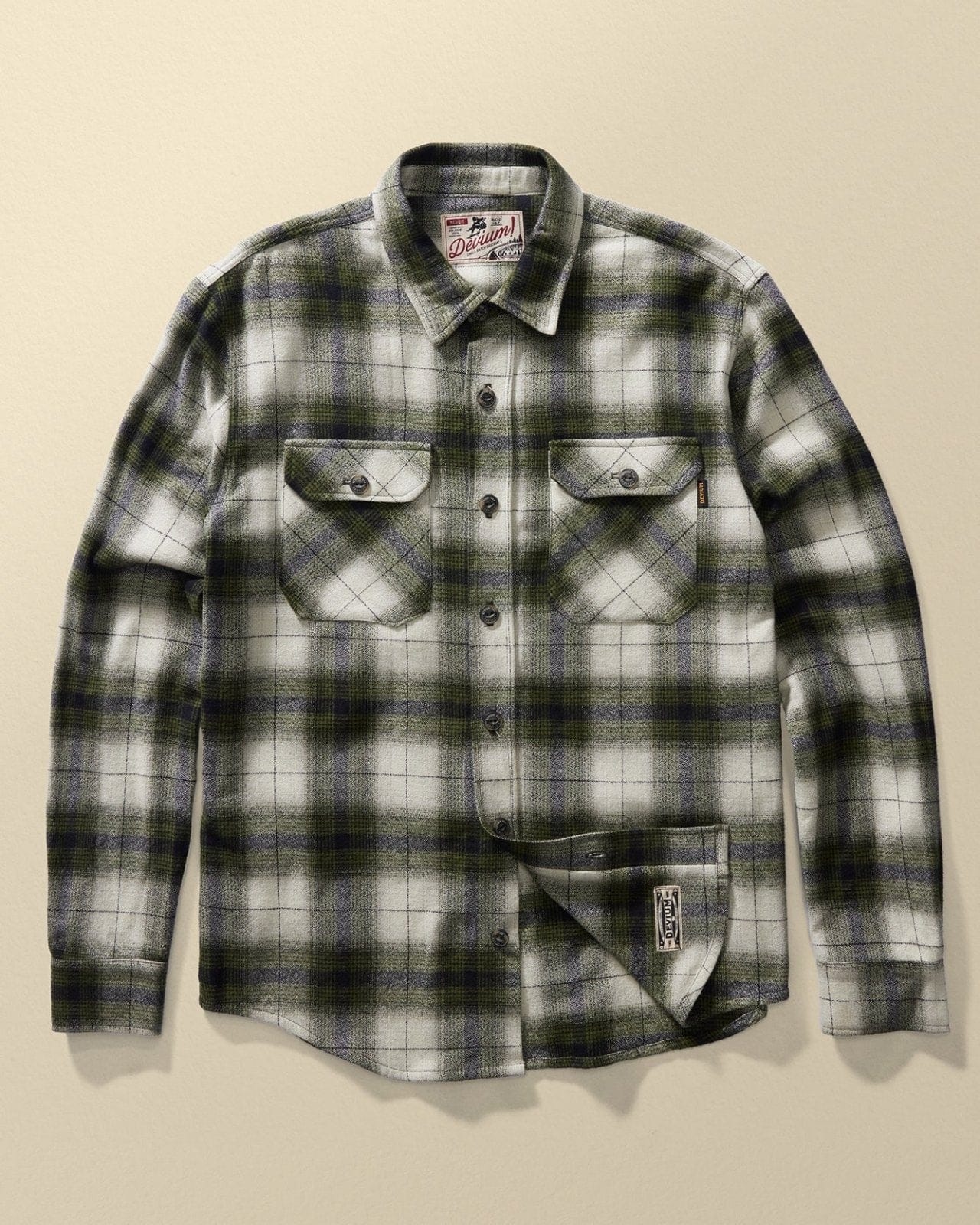 Devium Shirts Kale / S Boca Long Sleeve Flannel Shirt