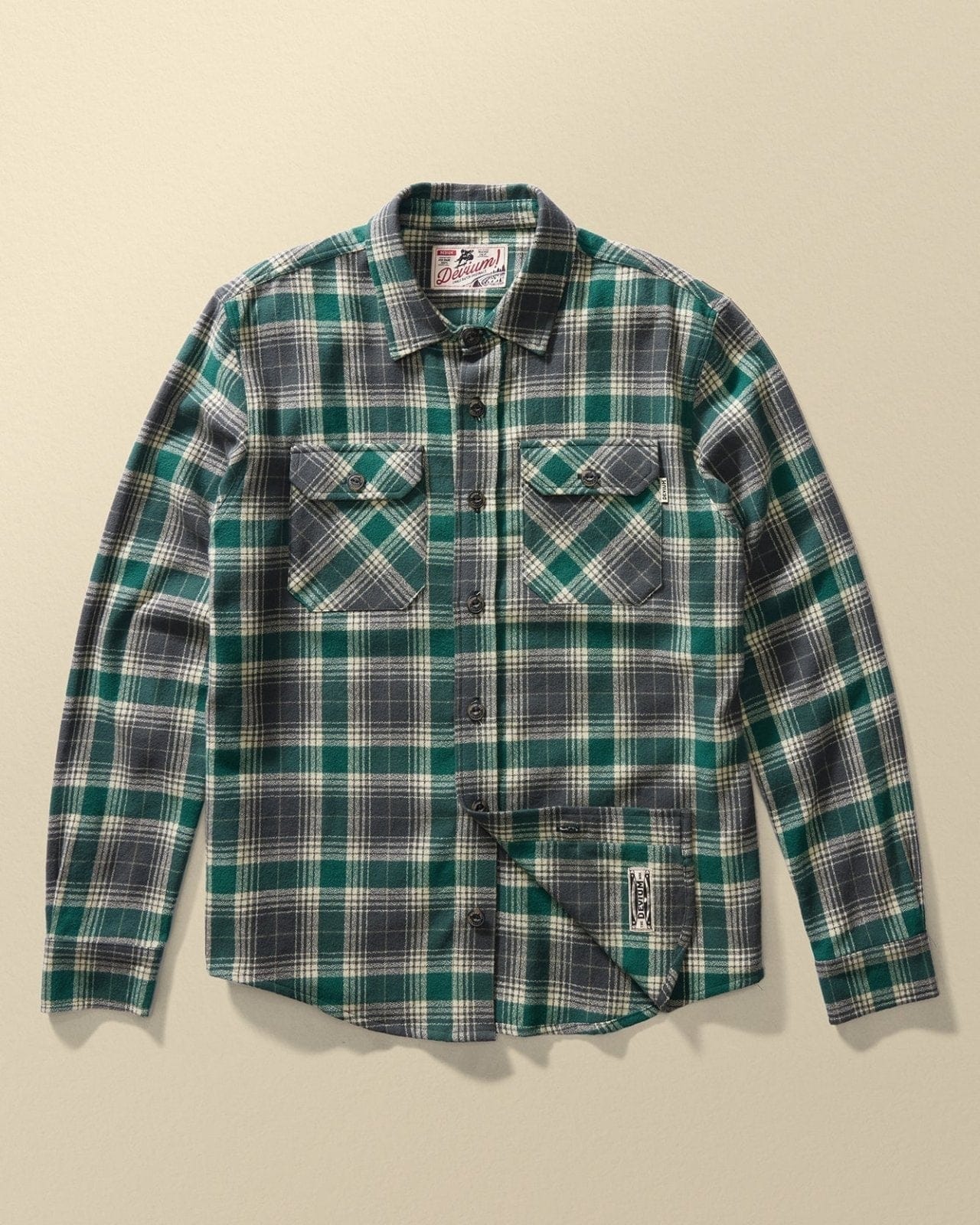 Devium Shirts Spruce / S Boca Long Sleeve Flannel Shirt